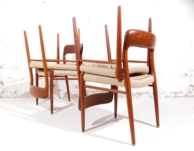 Danish Design Niels Otto Moller Model 75 Dining Chairs JL Moller Møbelfabrik For Sale 7
