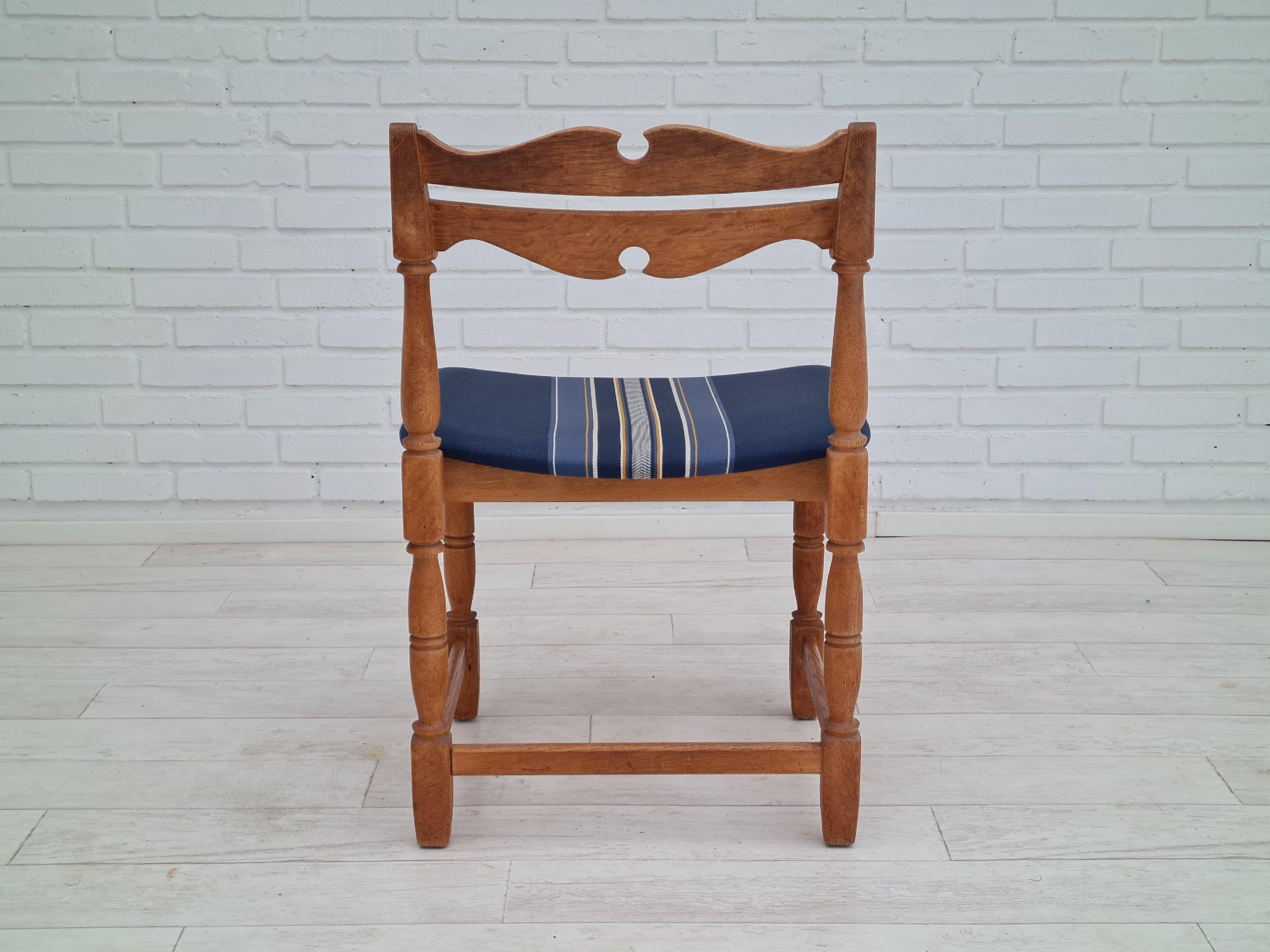 Danish Design Oak Wood Chairs in the Style of Henning Kjærnulf, 1960s, Set of 5 5