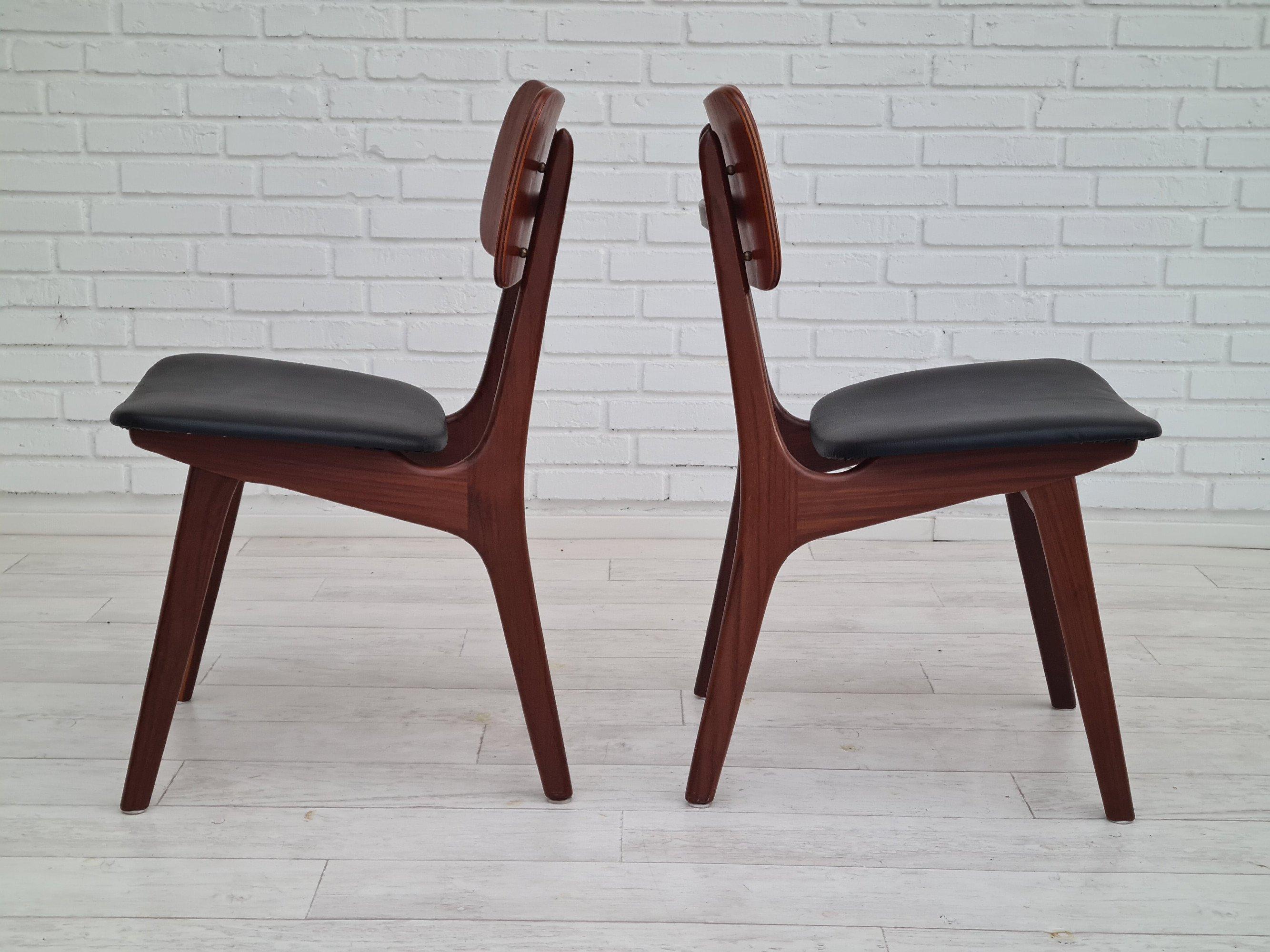Danish design, Pair of chairs, Ib Kofod-Larsen, 60s, model 74 1