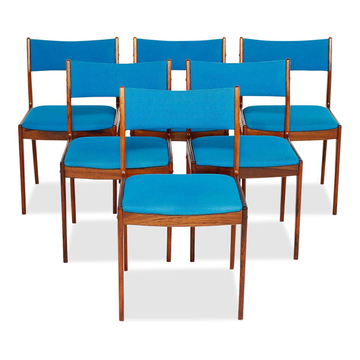 Danish Design Palisander C.J. Rosengaarden & Johannes Andersen Chairs Dining Set 12