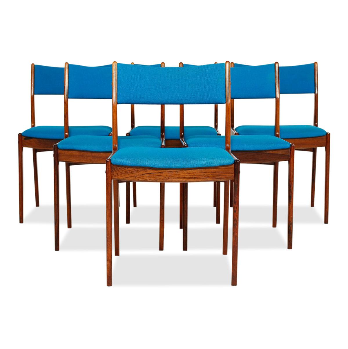 Danish Design Palisander C.J. Rosengaarden & Johannes Andersen Chairs Dining Set 13