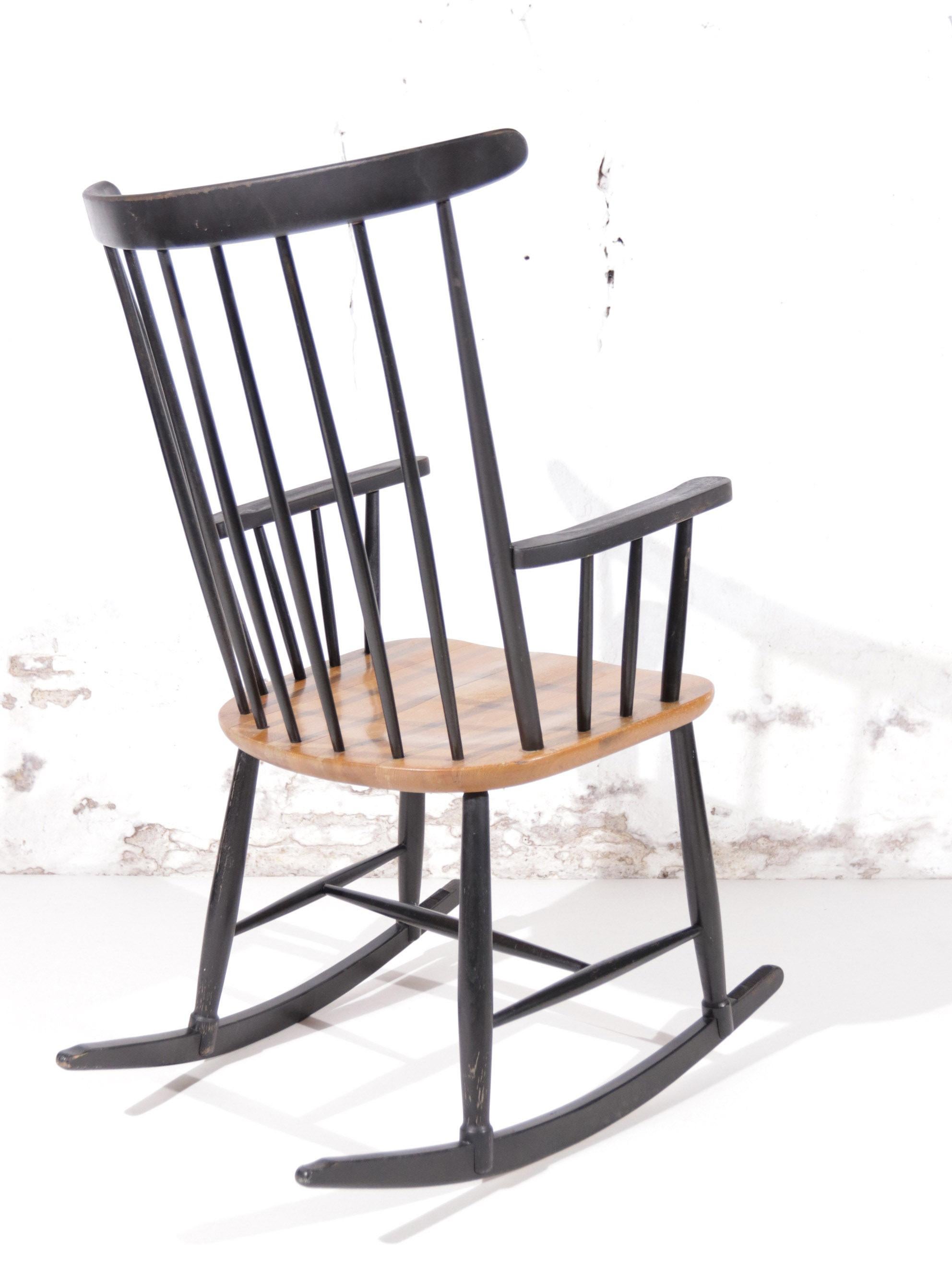 Danish Design Rocking Chair Ilmari Tapiovaara Model Fanett Scandinavian, 1960s For Sale 7