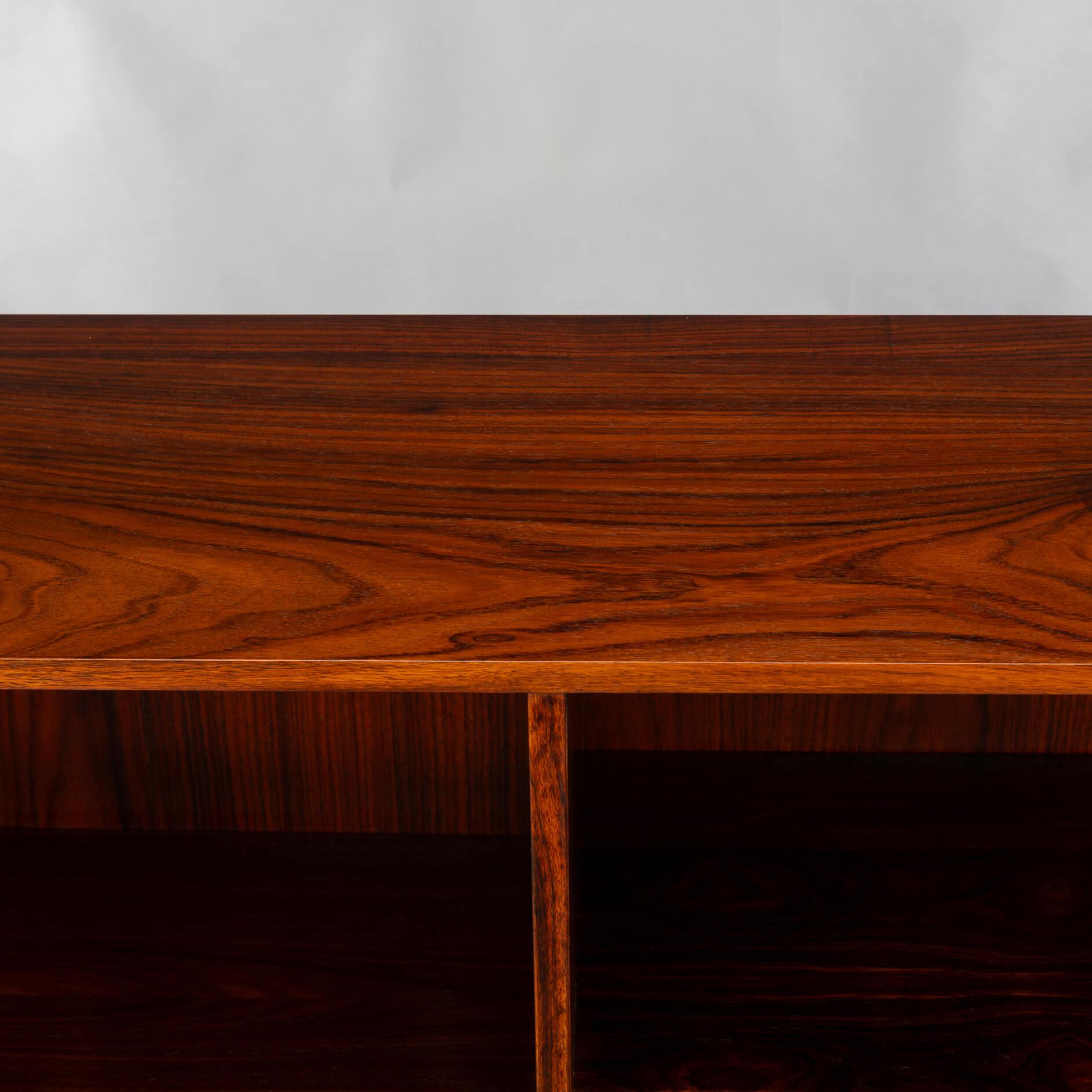 Danish Design Rosewood Bookcase with LP rack, 1960s 4