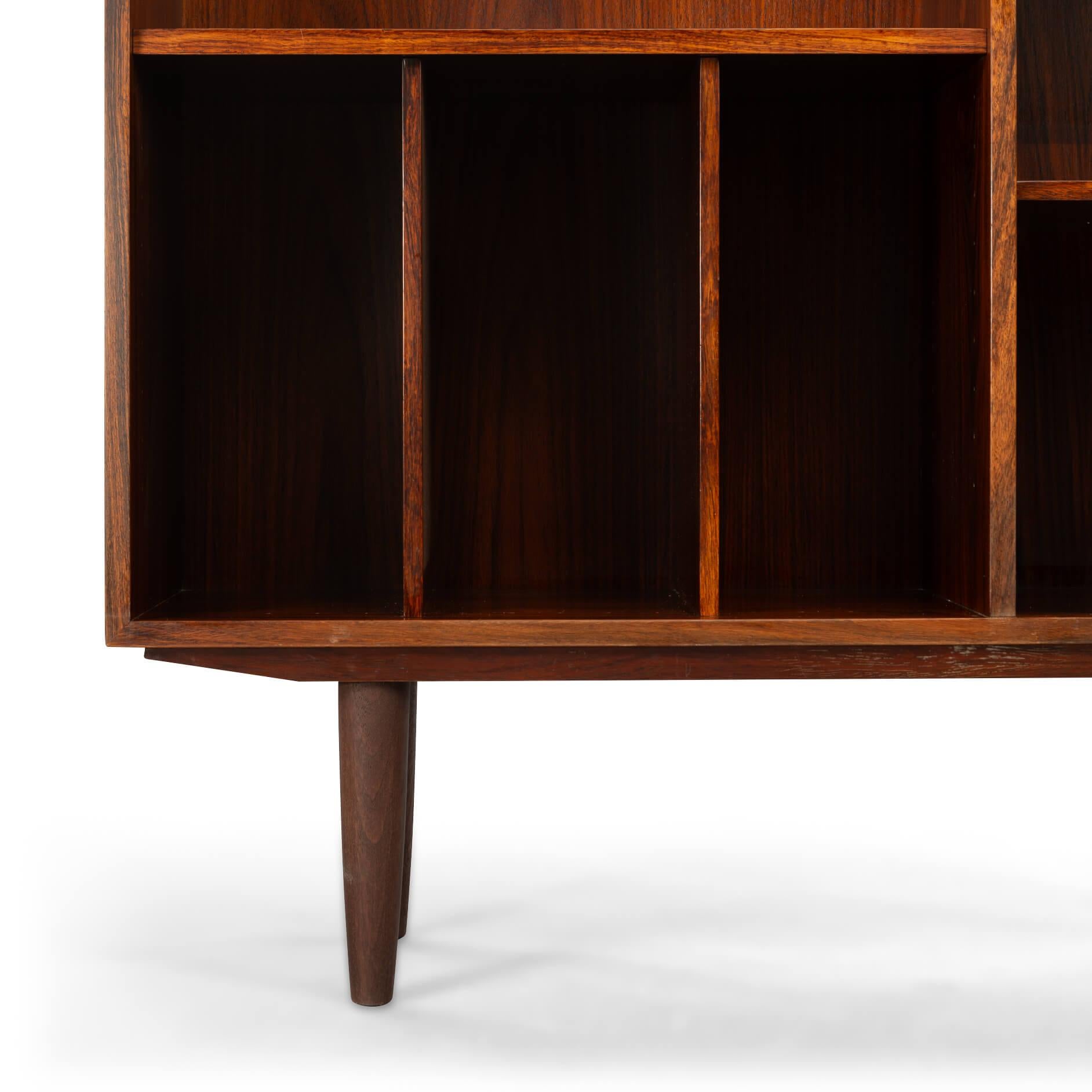 Veneer Danish Design Rosewood Bookcase with LP rack, 1960s