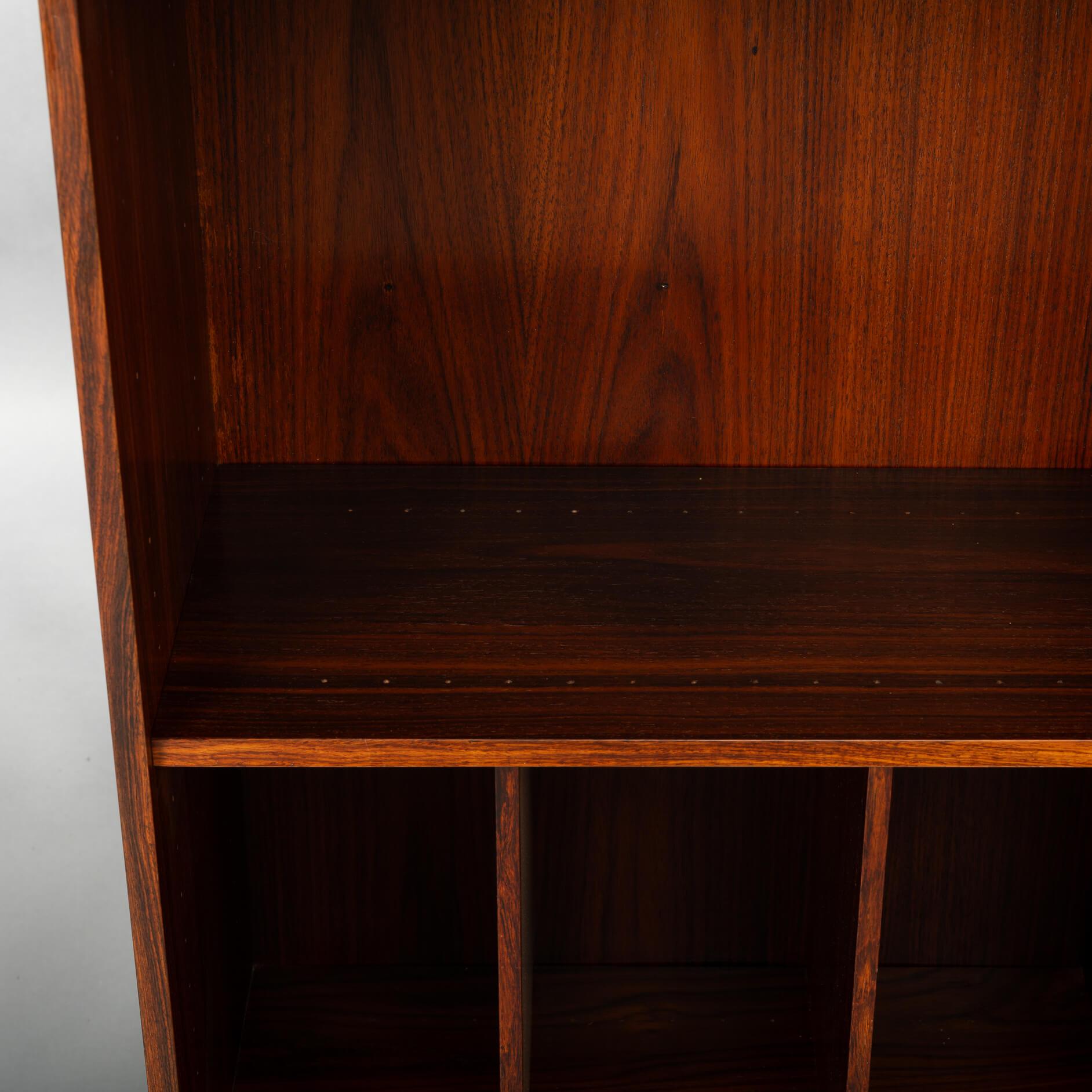Danish Design Rosewood Bookcase with LP rack, 1960s 1