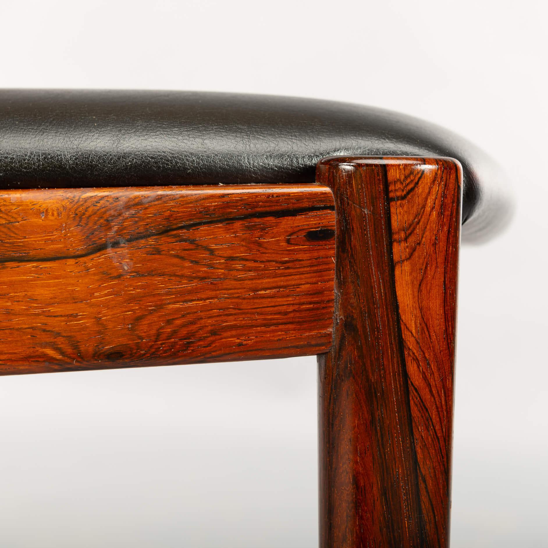 Silla Z de palisandro de diseño danés, modelo 42, de Kai Kristiansen, años 60, set de 2 piezas en venta 6