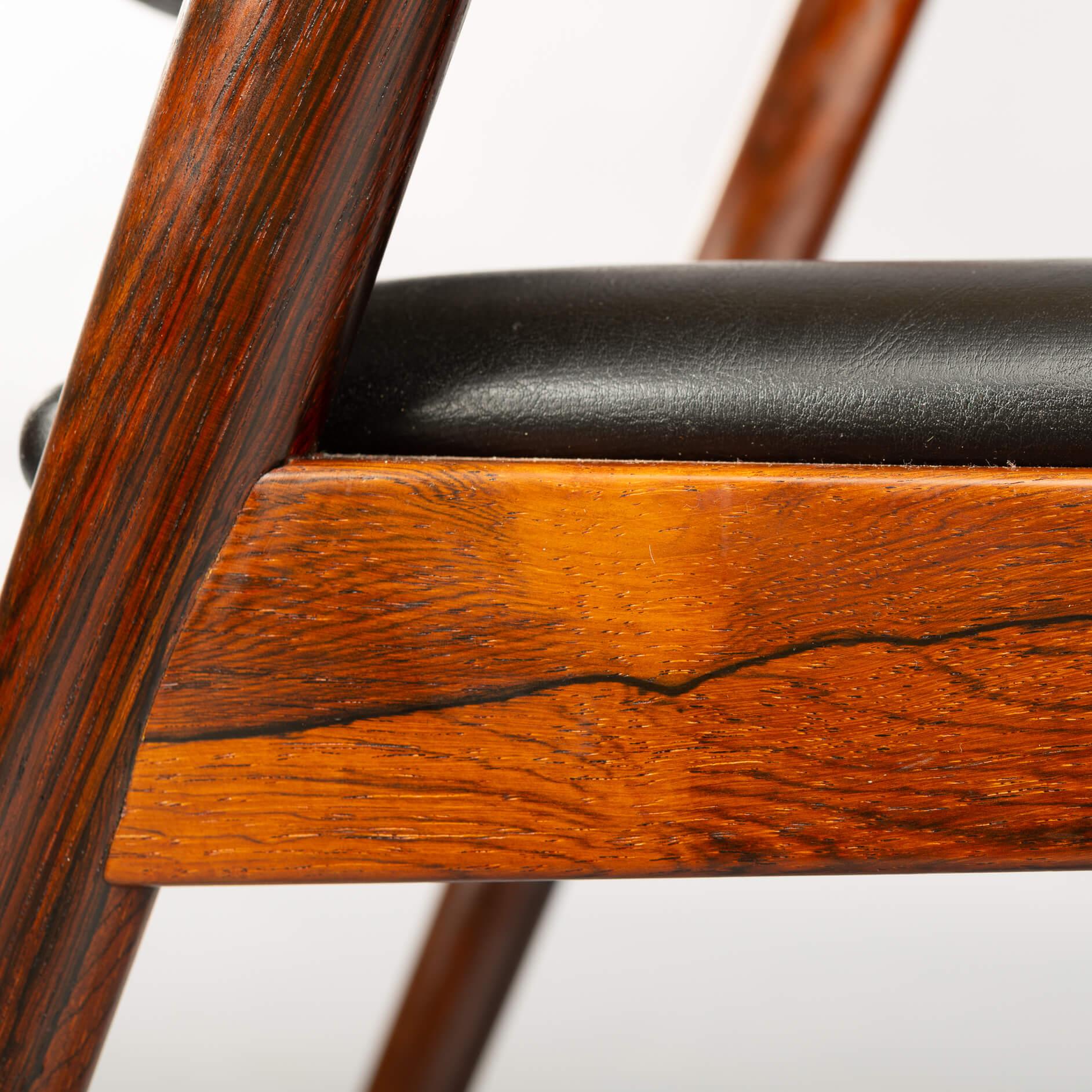 Silla Z de palisandro de diseño danés, modelo 42, de Kai Kristiansen, años 60, set de 2 piezas en venta 7