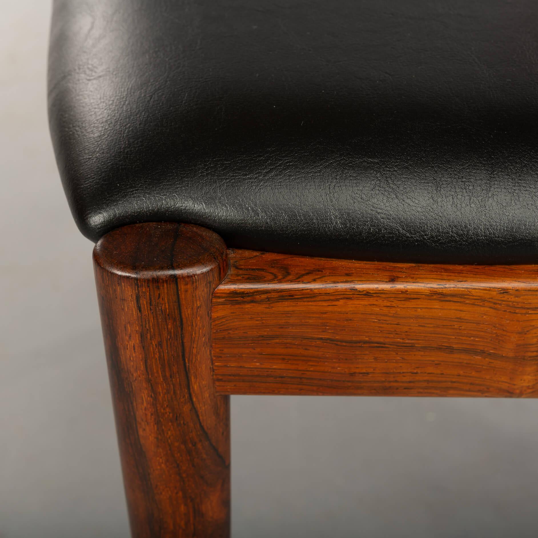 Sedia a Z in palissandro di design danese, modello 42, di Kai Kristiansen, anni '60, set di 4 pezzi in vendita 6