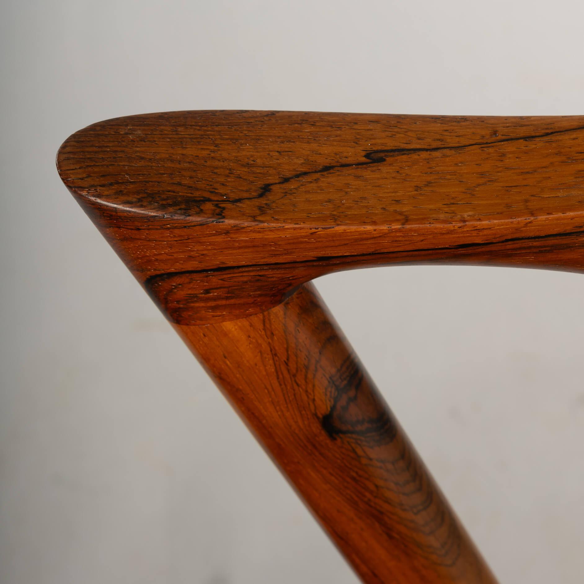 Sedia a Z in palissandro di design danese, modello 42, di Kai Kristiansen, anni '60, set di 4 pezzi in vendita 9
