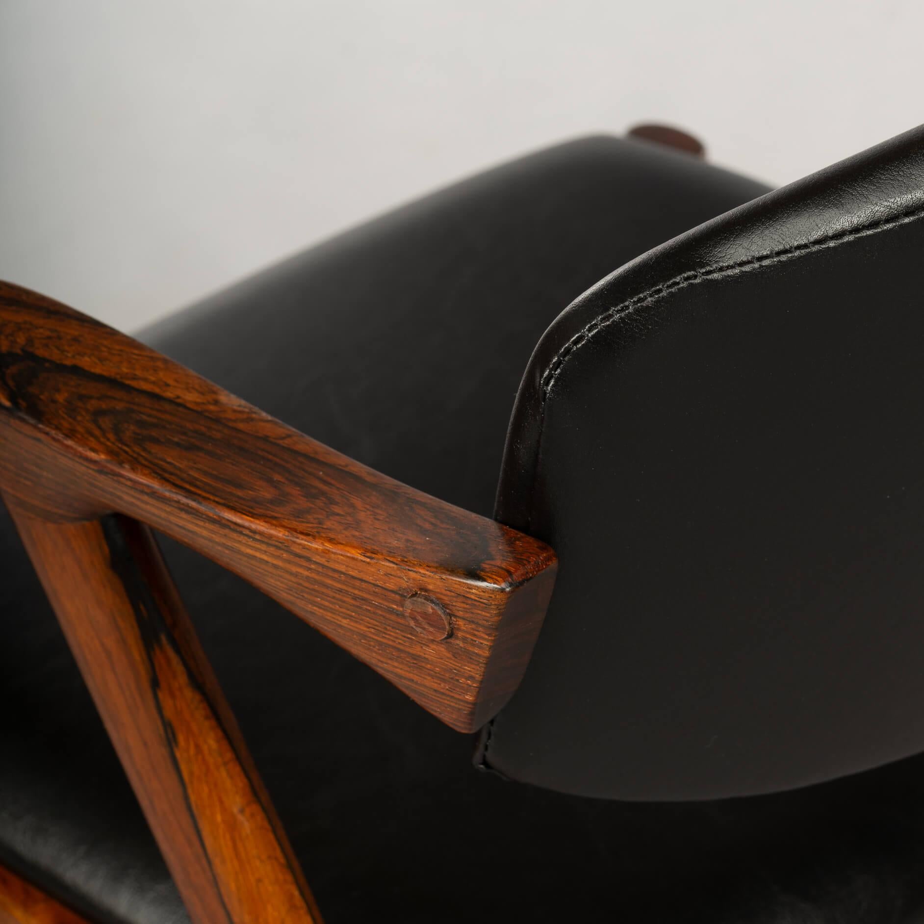 Sedia a Z in palissandro di design danese, modello 42, di Kai Kristiansen, anni '60, set di 4 pezzi in vendita 10