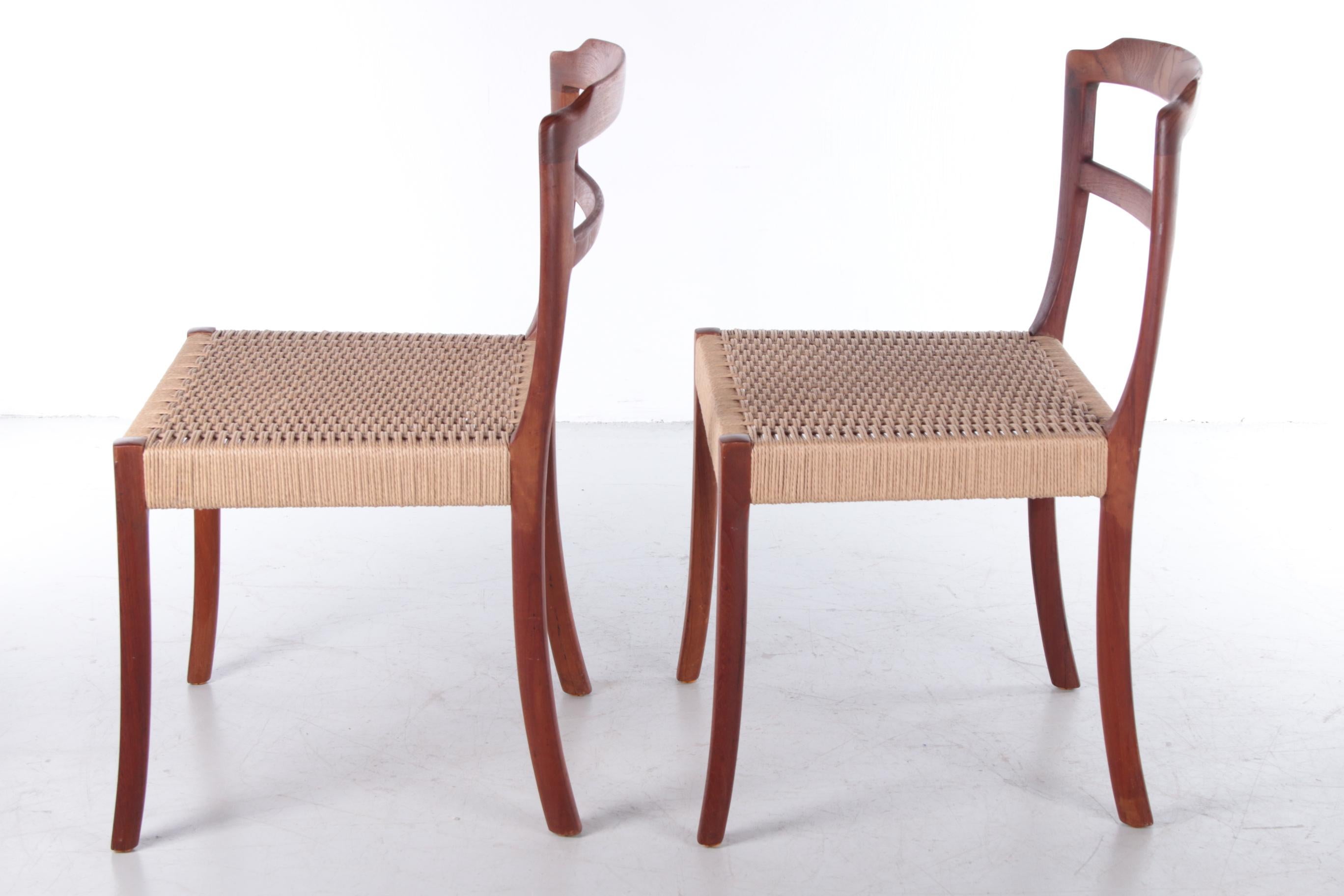 Danish Design Set Dining Room Chairs Design by Ole Wanscher, 1960 In Excellent Condition In Oostrum-Venray, NL