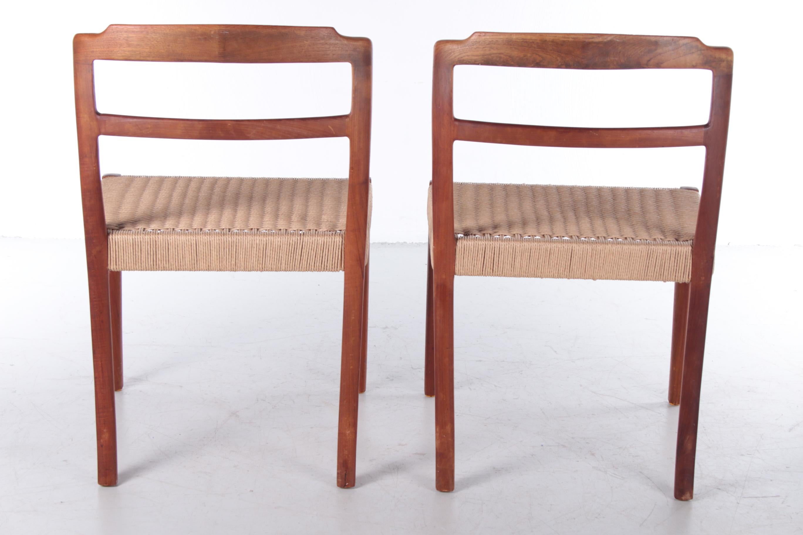 Mid-20th Century Danish Design Set Dining Room Chairs Design by Ole Wanscher, 1960