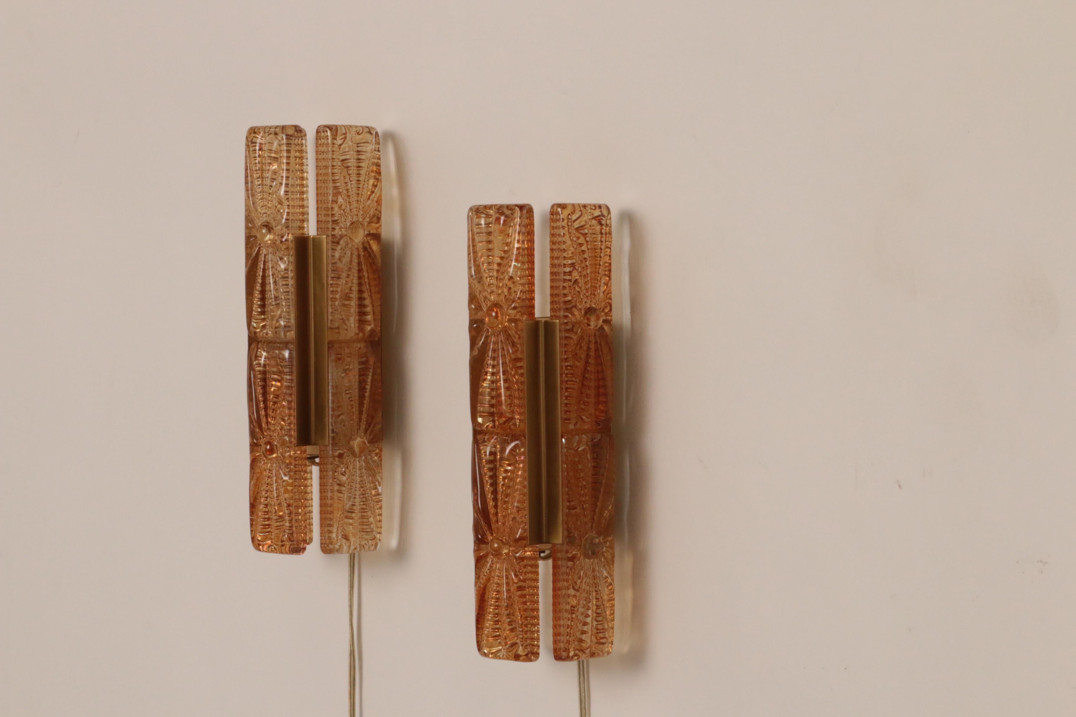 Danish Design set Vitrika Aladdin Wall Lamps, Denmark 1960s 6