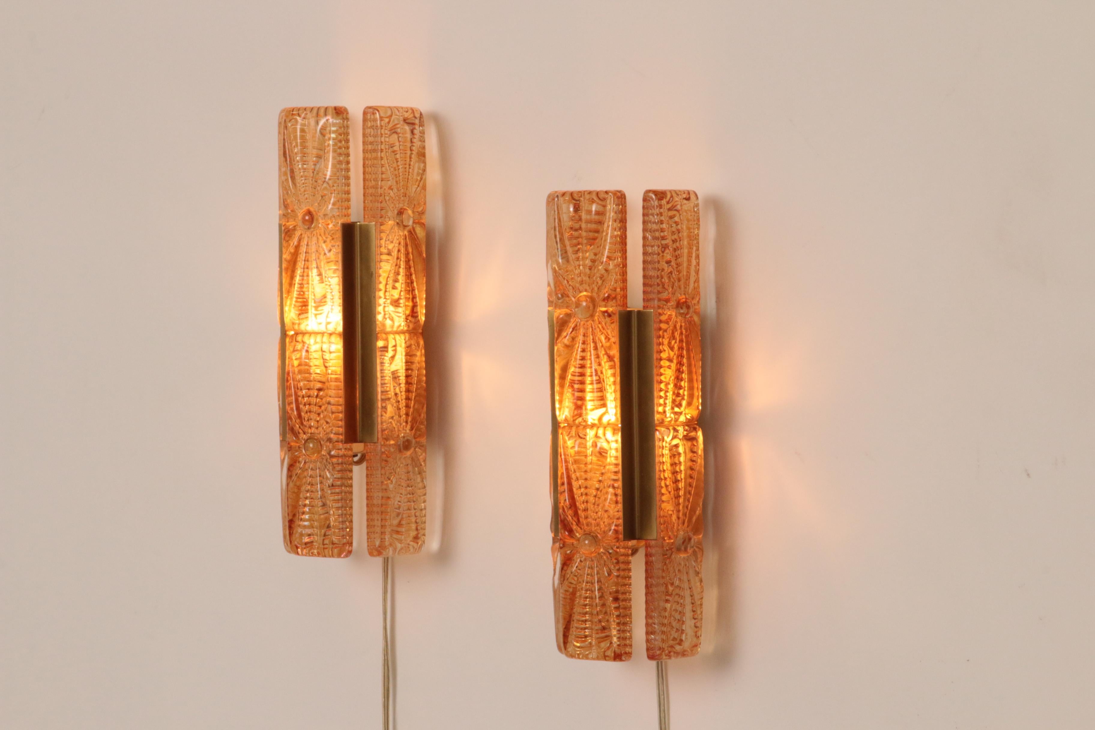 Danish Design set Vitrika Aladdin Wall Lamps, Denmark 1960s 9