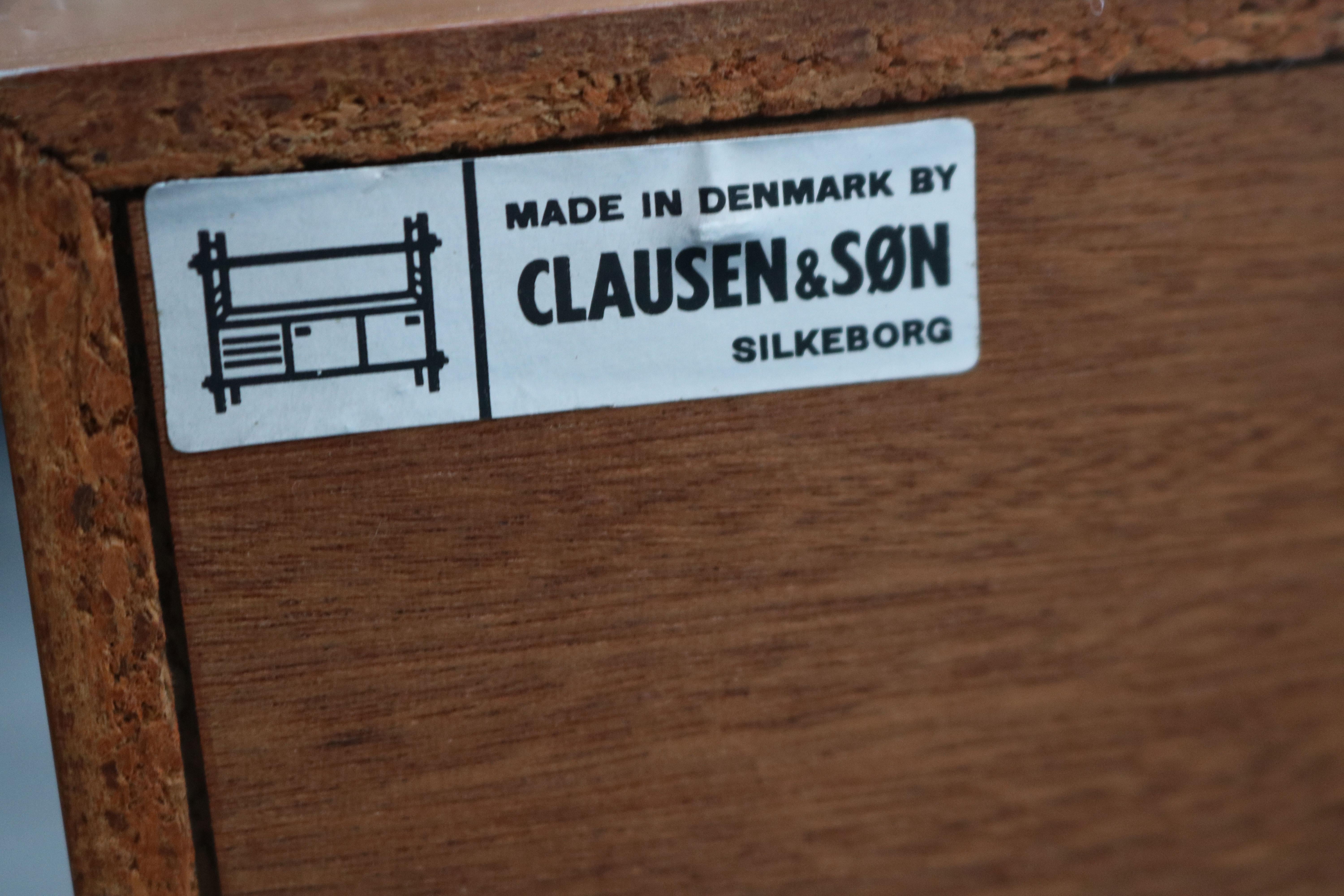 Danish Design Sideboard/Credenza by Clausen & Son in Teak 1960s Brown Beige 6