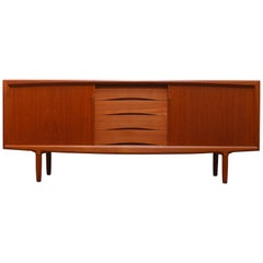 Dänisches Design Sideboard / Credenza von Gunni Omann für Aco Mobler 1950er Jahre Teakholz