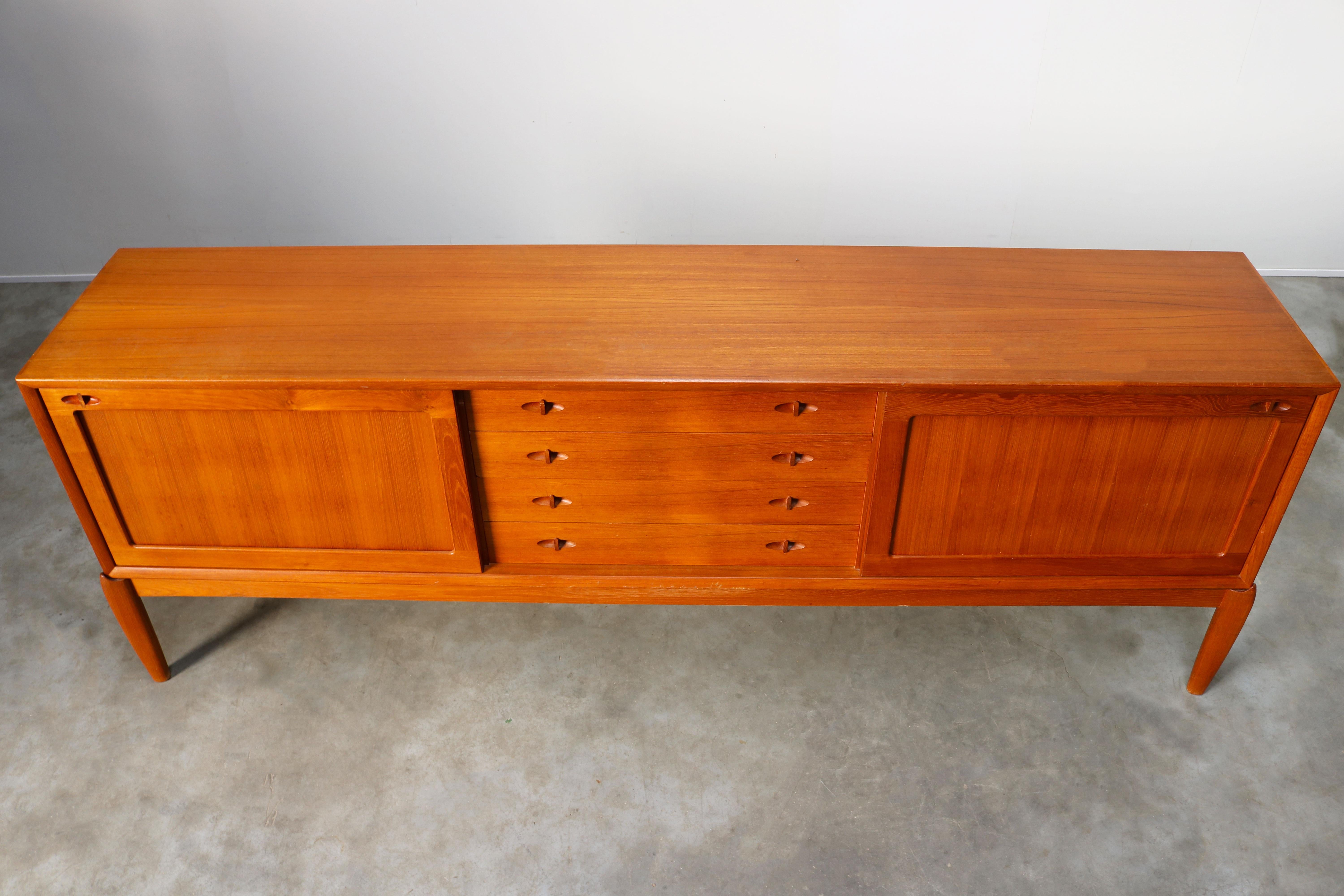 Danish Design Sideboard / Credenza by H.W. Klein for Bramin Teak Brown, 1950s 6