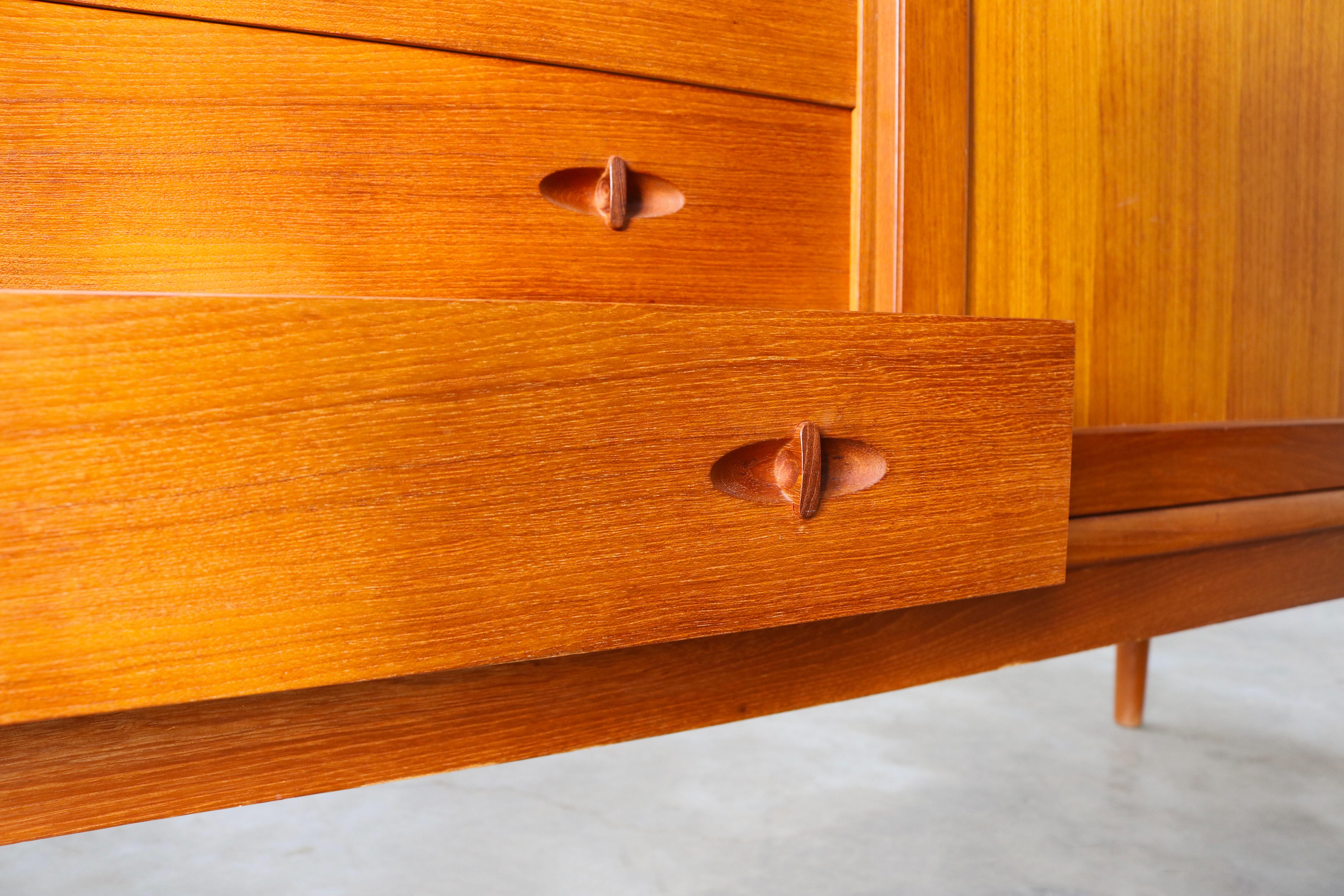 Danish Design Sideboard / Credenza by H.W. Klein for Bramin Teak Brown, 1950s 7