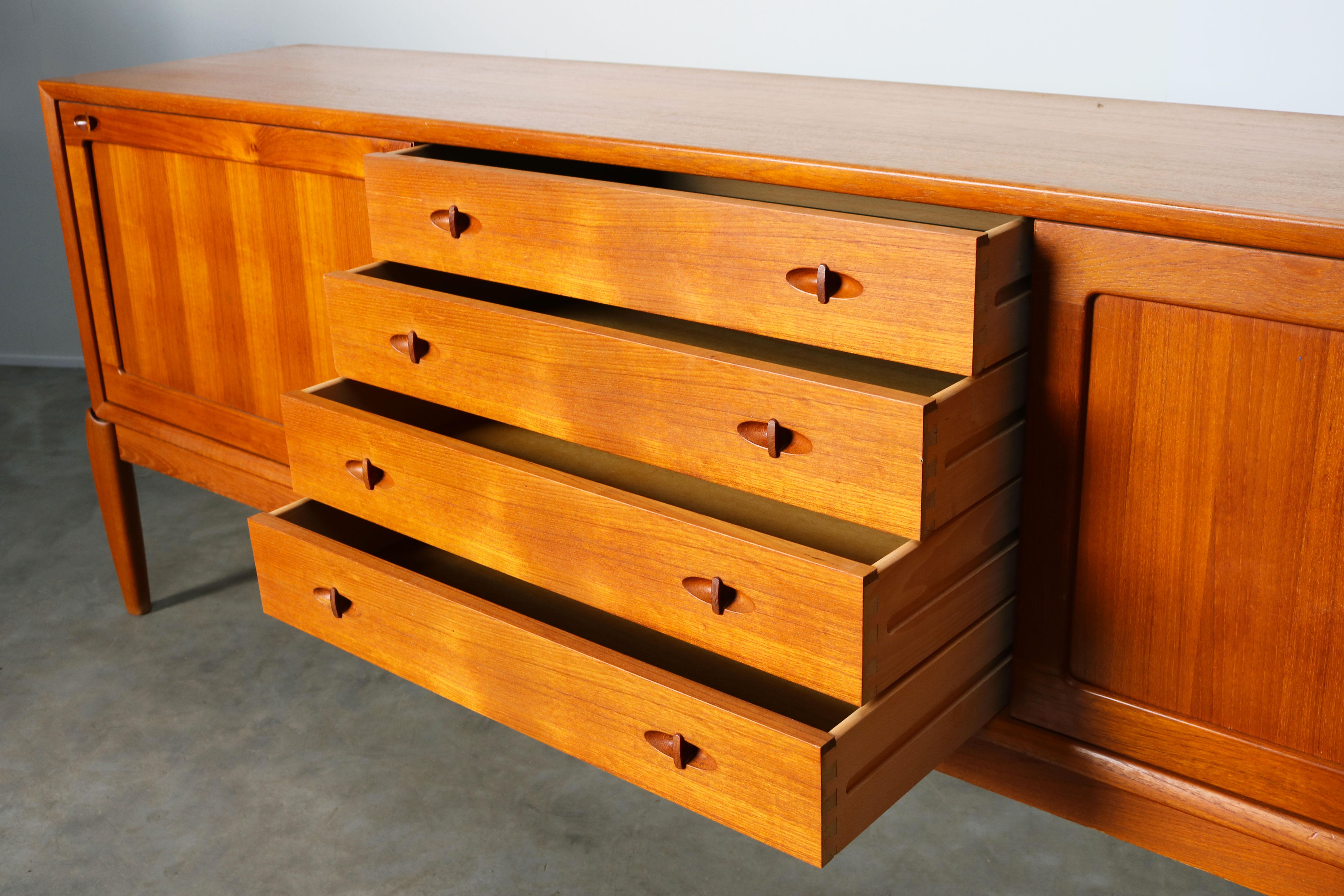 Danish Design Sideboard / Credenza by H.W. Klein for Bramin Teak Brown, 1950s 8