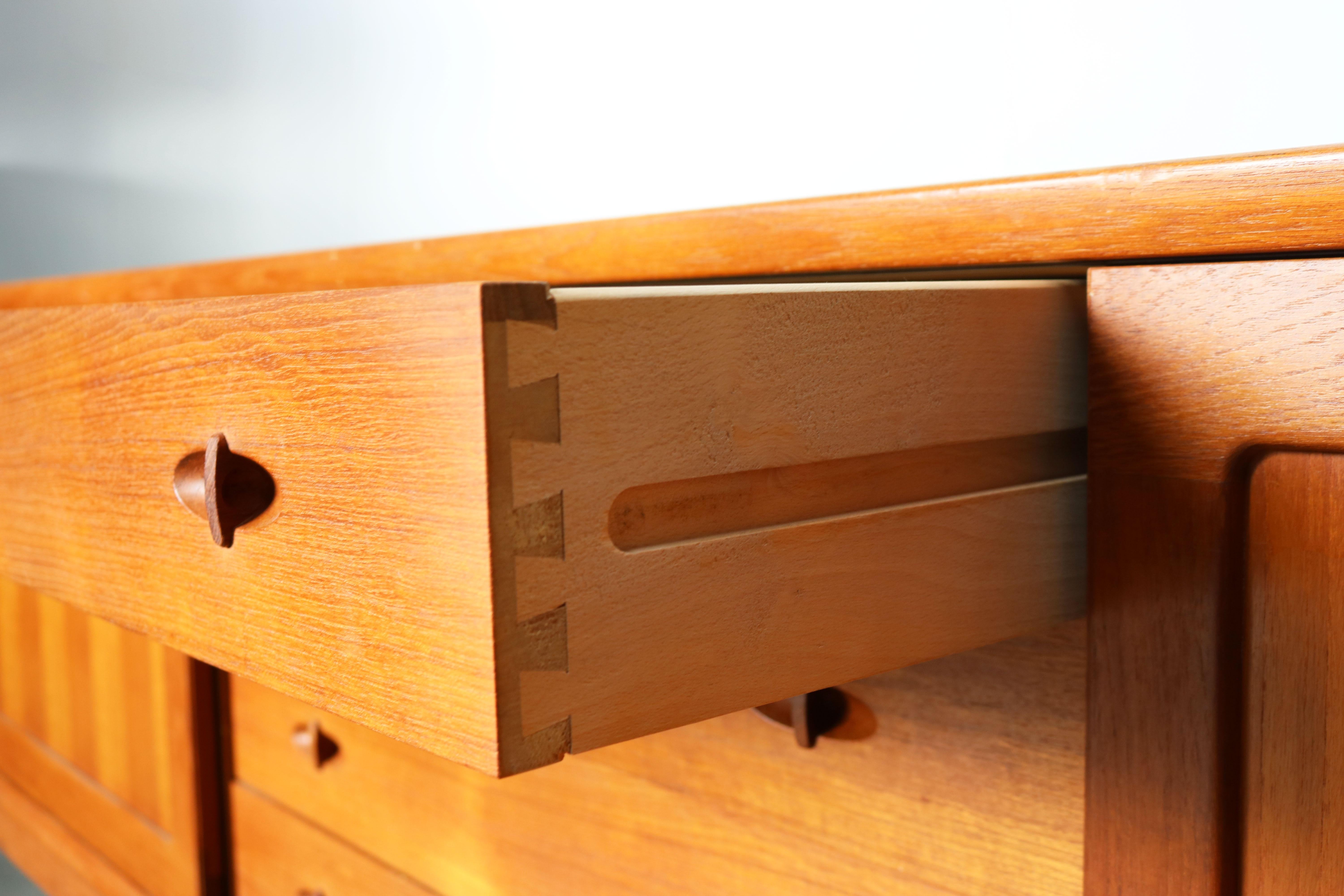 Danish Design Sideboard / Credenza by H.W. Klein for Bramin Teak Brown, 1950s 9
