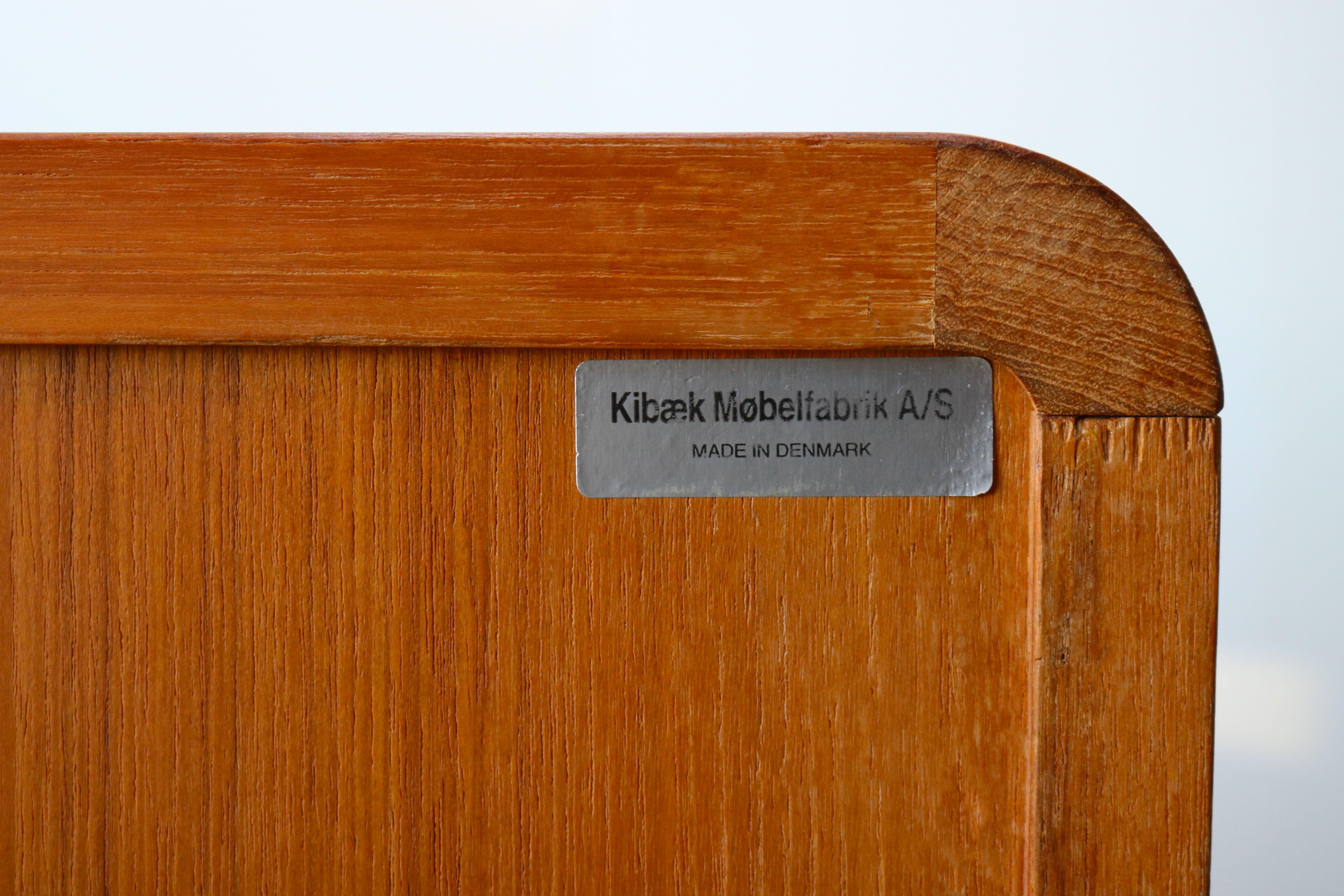 Danish Design Sideboard/Credenza Tambour Doors Teak by Kibaek Mobelfabrik, 1950 7