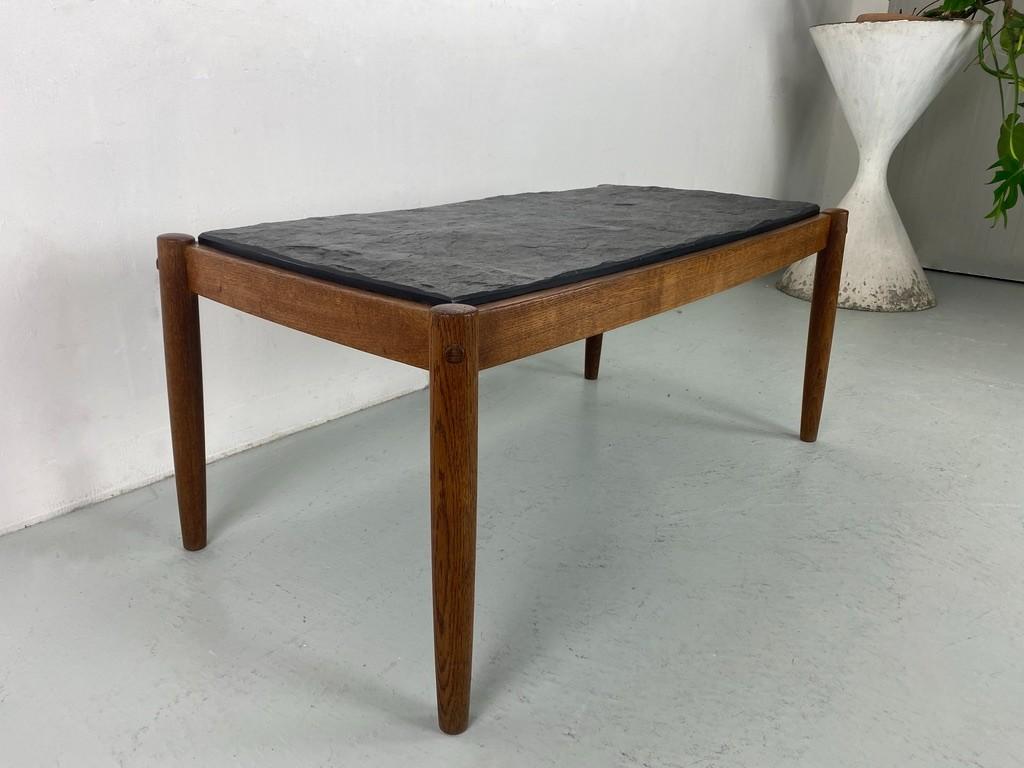 Danish Design slate top coffee table - Magnus Olesen 1960 For Sale 5