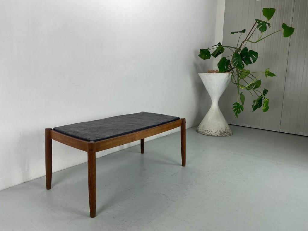 Mid-Century Modern Danish Design slate top coffee table - Magnus Olesen 1960 For Sale