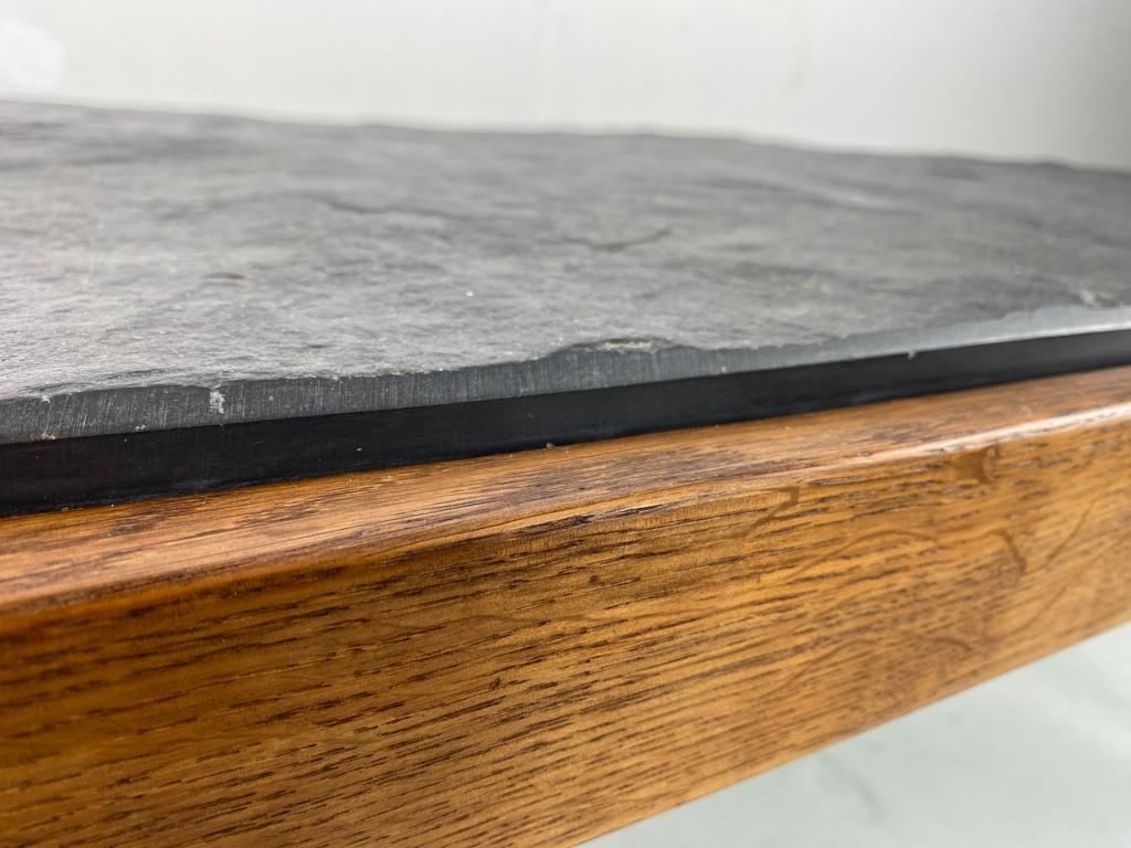 Slate Danish Design slate top coffee table - Magnus Olesen 1960 For Sale