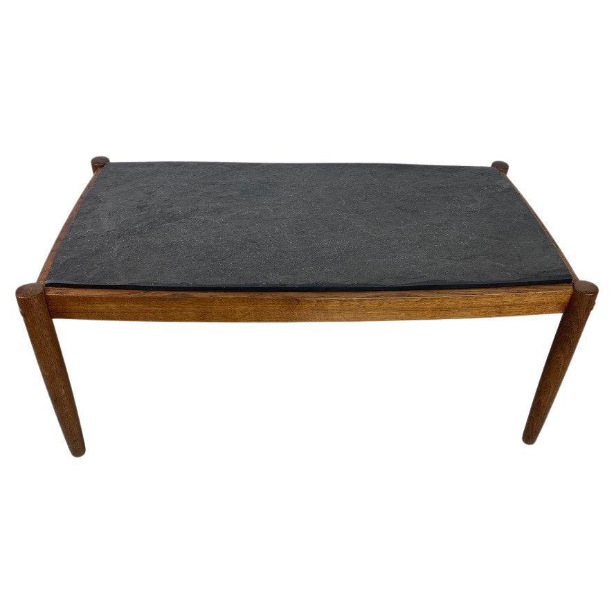 Danish Design slate top coffee table - Magnus Olesen 1960 For Sale