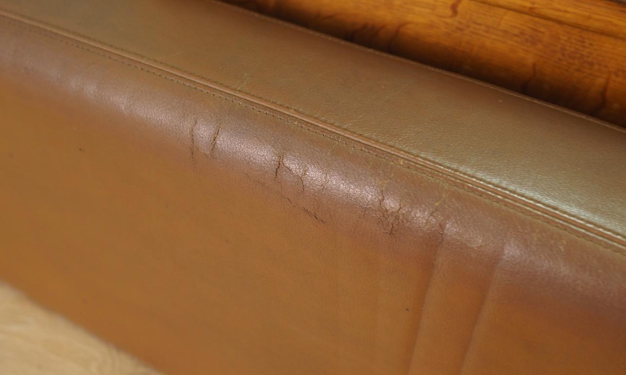 H W Klein Danish Design Sofa Leather Vintage Midcentury 9