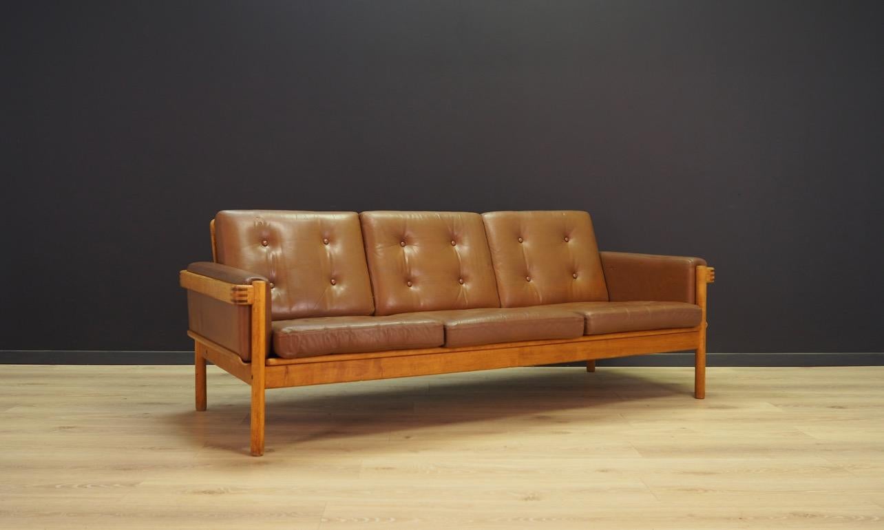 H W Klein Danish Design Sofa Leather Vintage Midcentury (Moderne der Mitte des Jahrhunderts)
