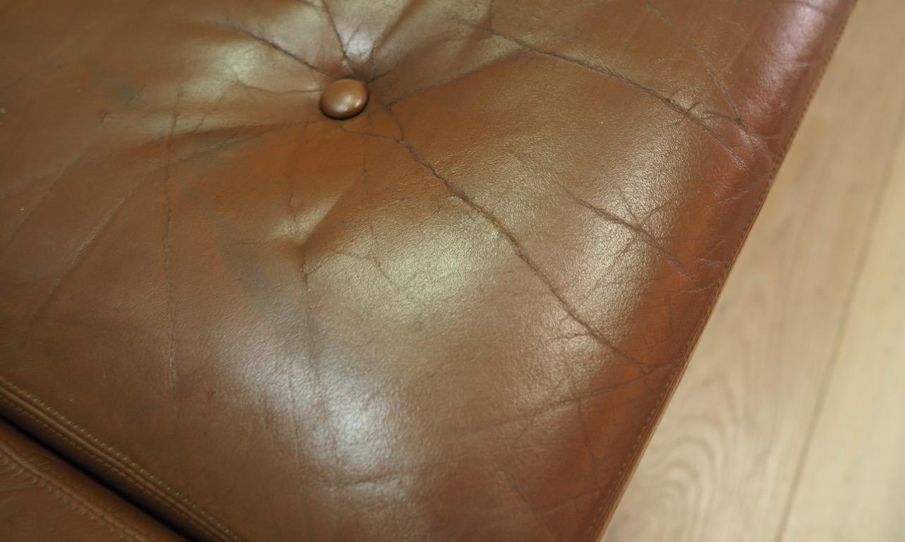 Late 20th Century H W Klein Danish Design Sofa Leather Vintage Midcentury
