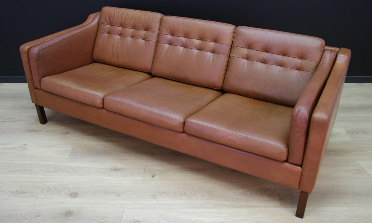 Scandinavian Danish Design Sofa Leather Vintage Midcentury