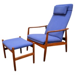 Danish Design Søren Ladefoged Teak Lounge Chair and Ottoman
