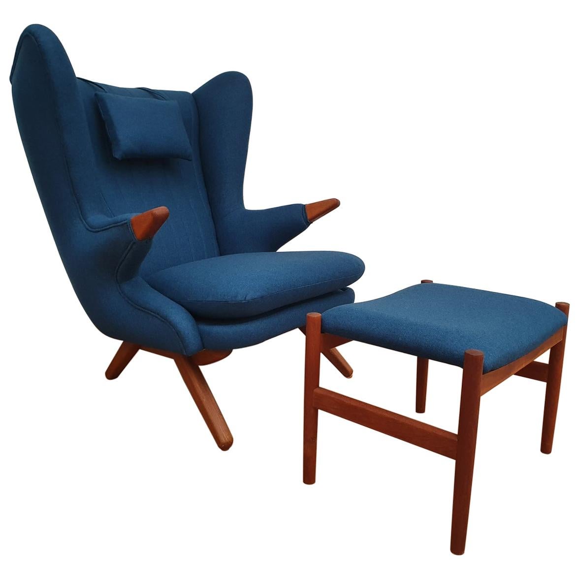 Danish Design, Svend Skipper "Teddy Bear" Chair, Completely Renovated For Sale