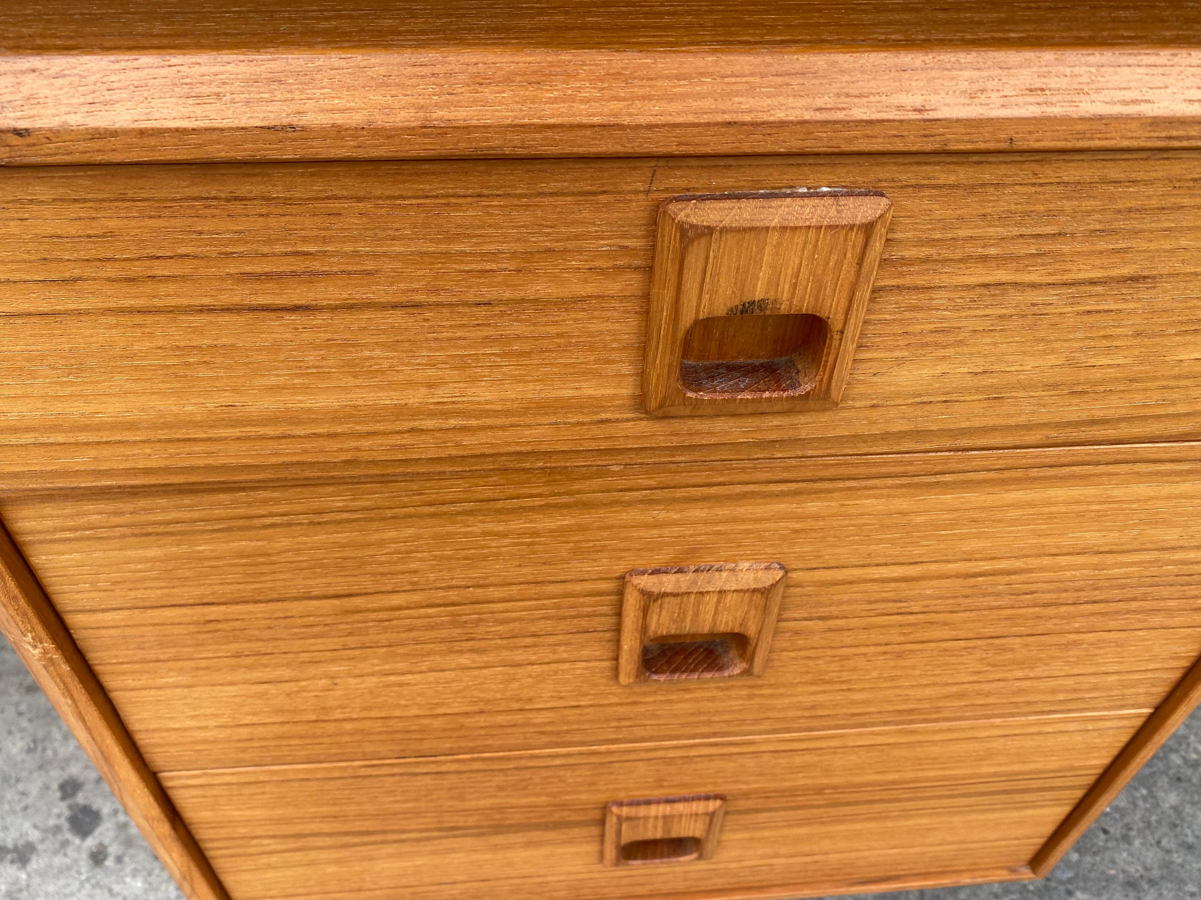 Late 20th Century Danish Design, Teak Architectural Executive Floating Desk by Mobican