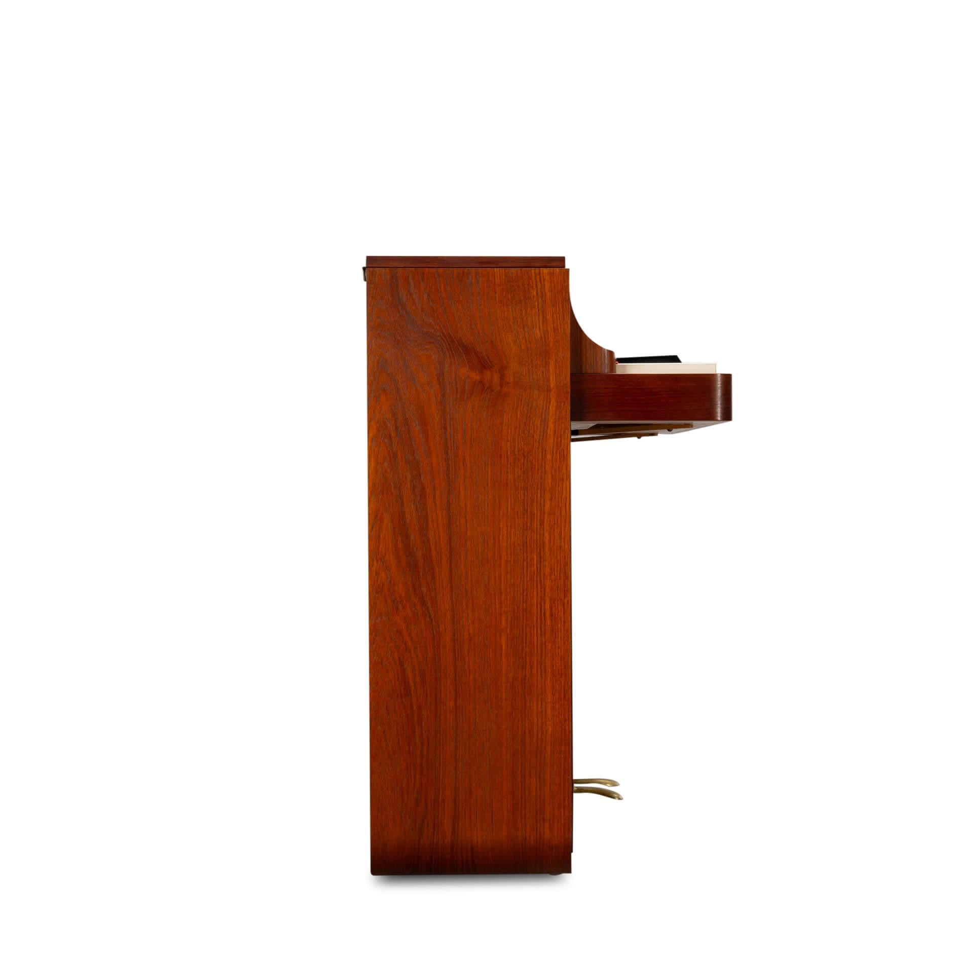 Veneer Danish Design Teak pianette by Louis Zwicki, 1950s