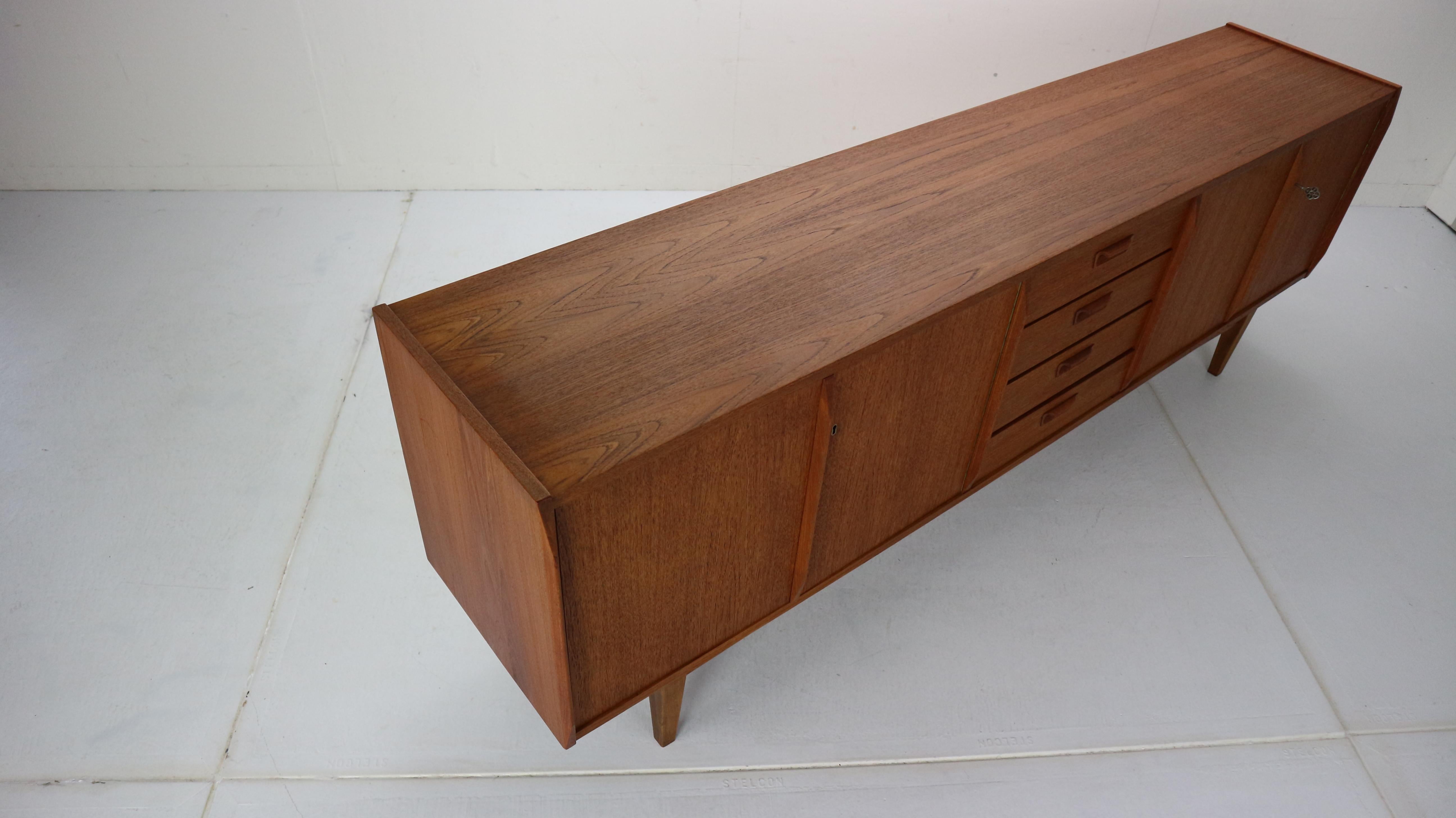 Mid-20th Century Danish Design Teak Vintage Sideboard, 1960s, Denmark