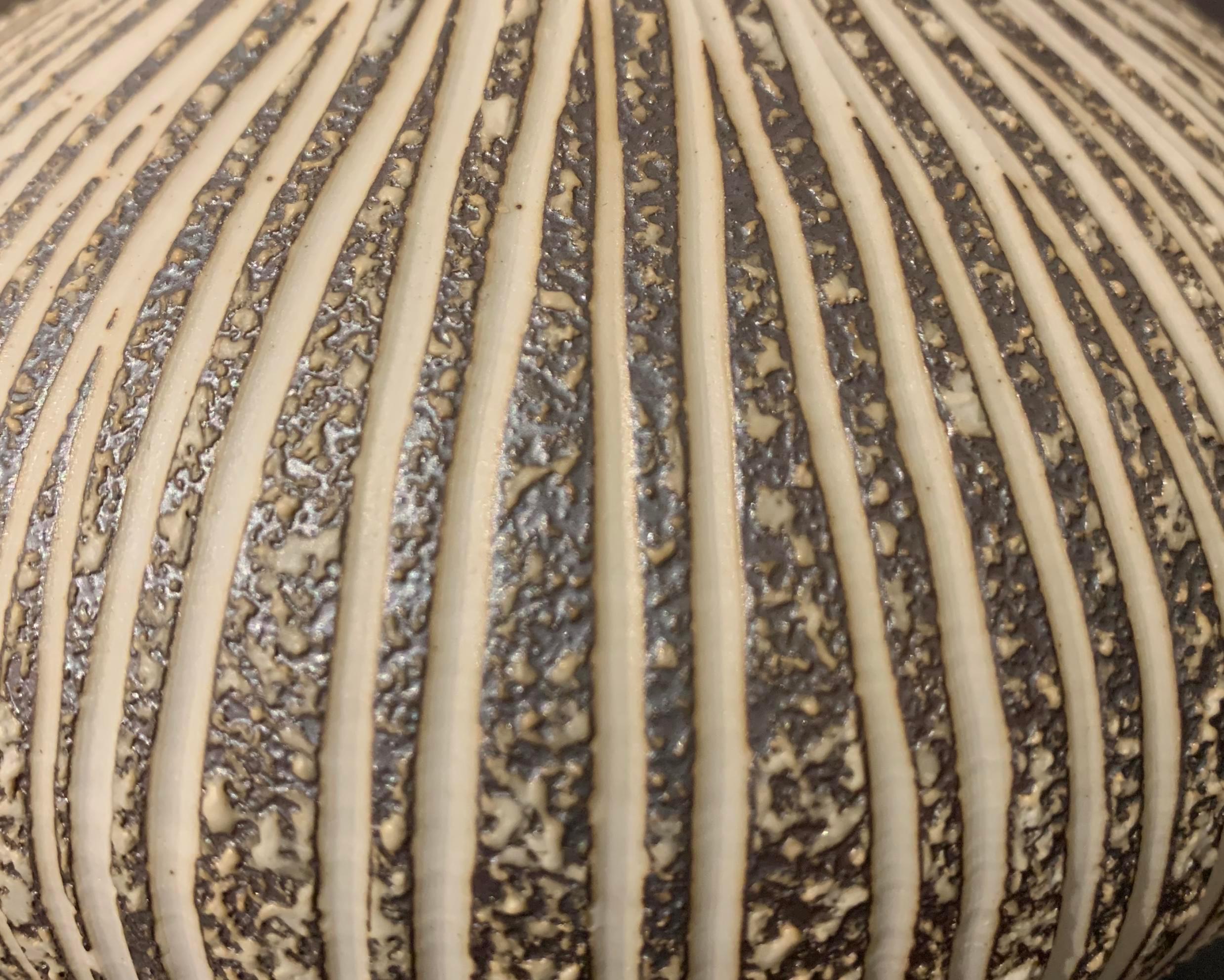 Danish Design Vertical Stripe Vase, Thailand, Contemporary In New Condition In New York, NY