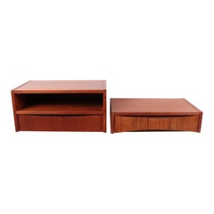 Danish Design Vintage Floating Bedside Tables Set, 1960s