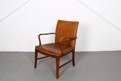 Dänischer Vintage-Ledersessel im dänischen Design nach Frits Henningsen