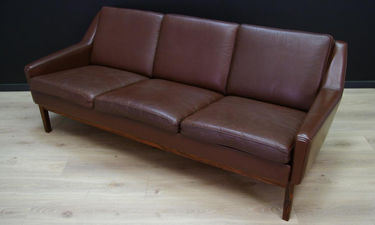 Danish Design Vintage Sofa Retro Leather (Furnier)