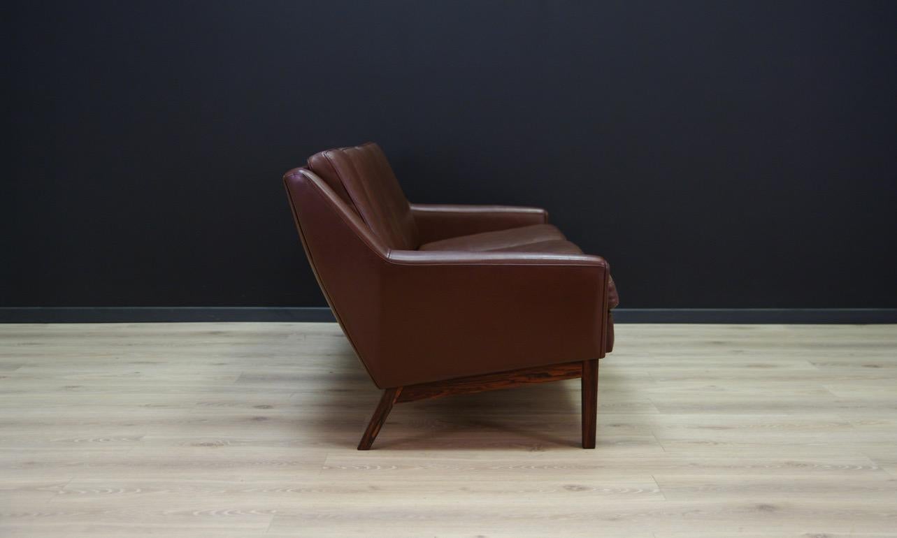 Danish Design Vintage Sofa Retro Leather im Zustand „Gut“ in Szczecin, Zachodniopomorskie