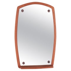 Danish Design Wall Mirror with Shelf Teak, 1960
