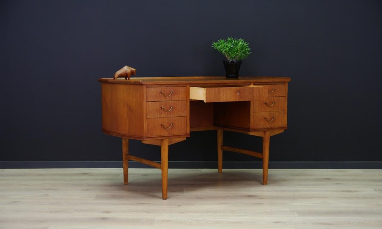Veneer Danish Design Writing Desk Teak Retro Vintage