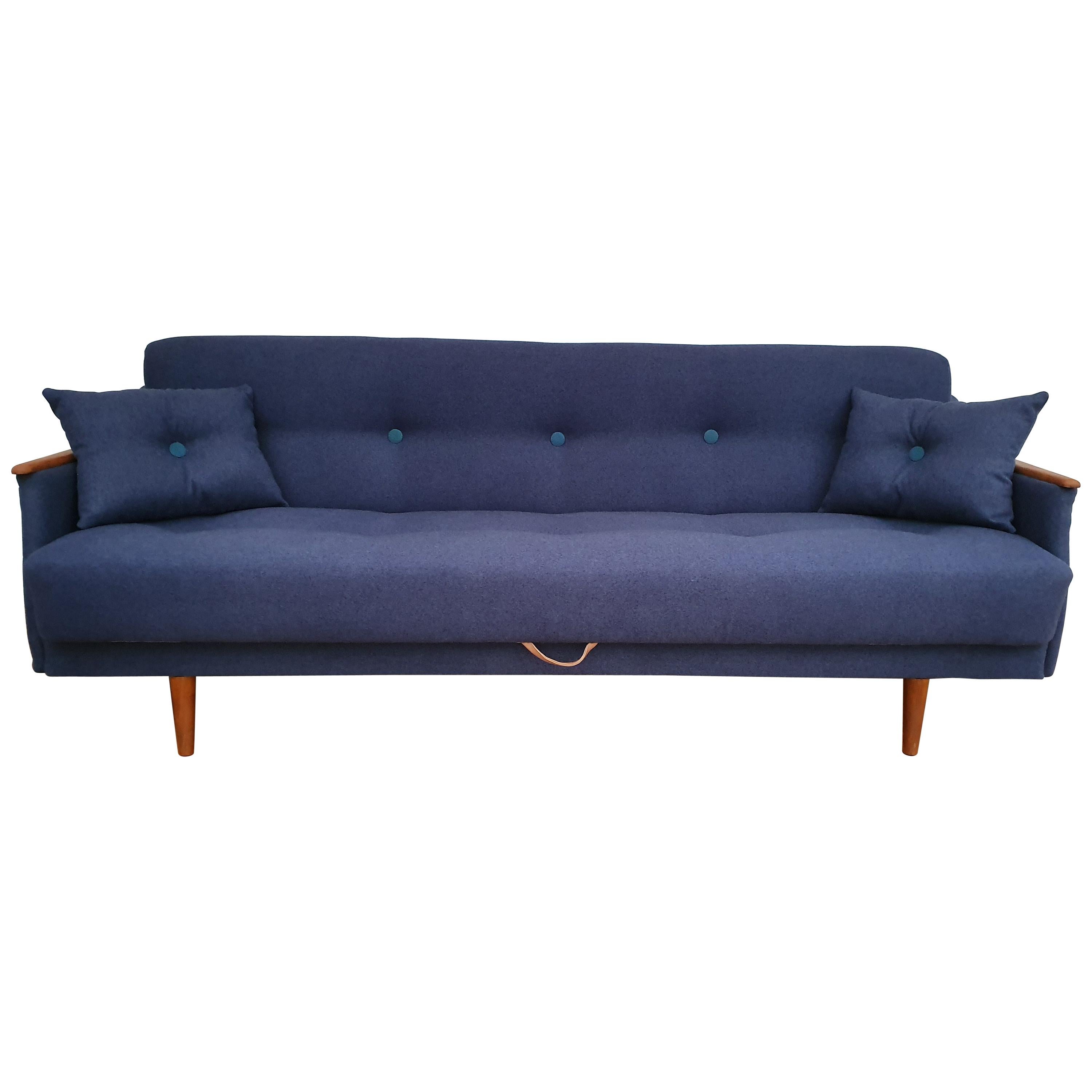 Danish Designed, 3 Persons Sofa Bed, 1960s, Completely Restored im Angebot