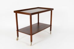 Danish Designed Rosewood Rolling Table-Side Cart, circa 1960