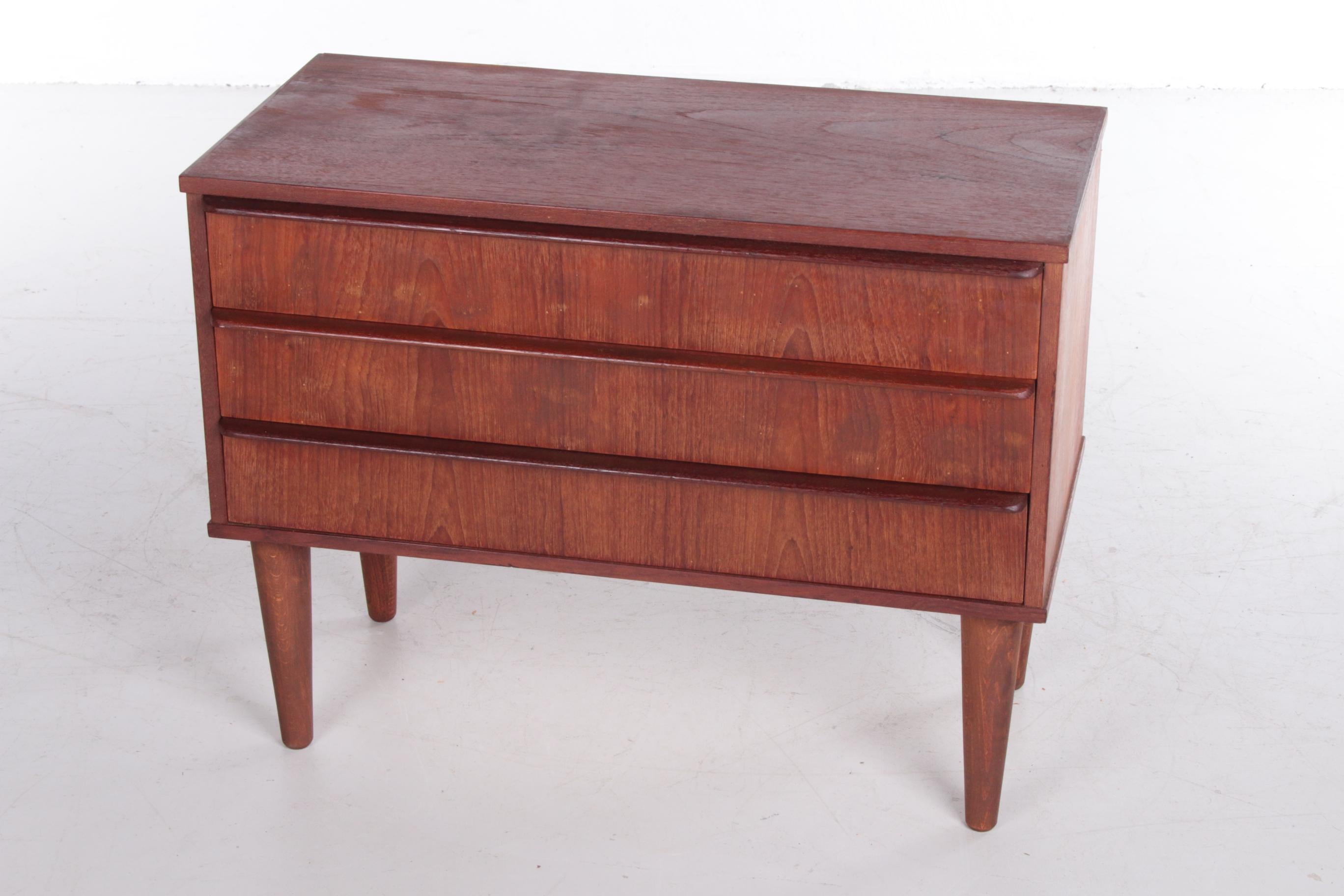 Mid-Century Modern Danish Designer 3 Chest of Drawers in Teak, 1960s