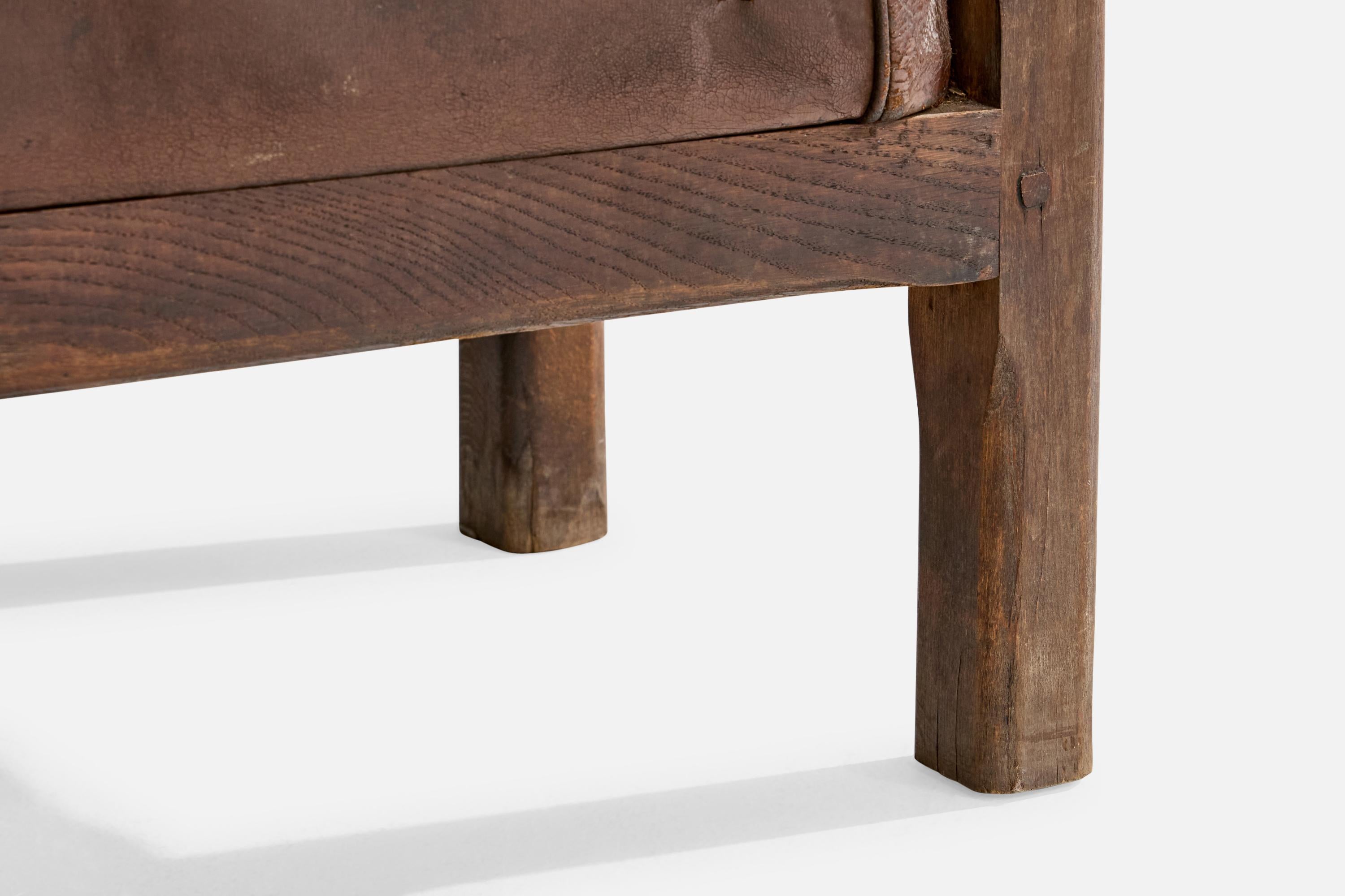 Début du 20ème siècle Design/One, fauteuil, Beeche, cuir, Danemark, années 1920 en vente
