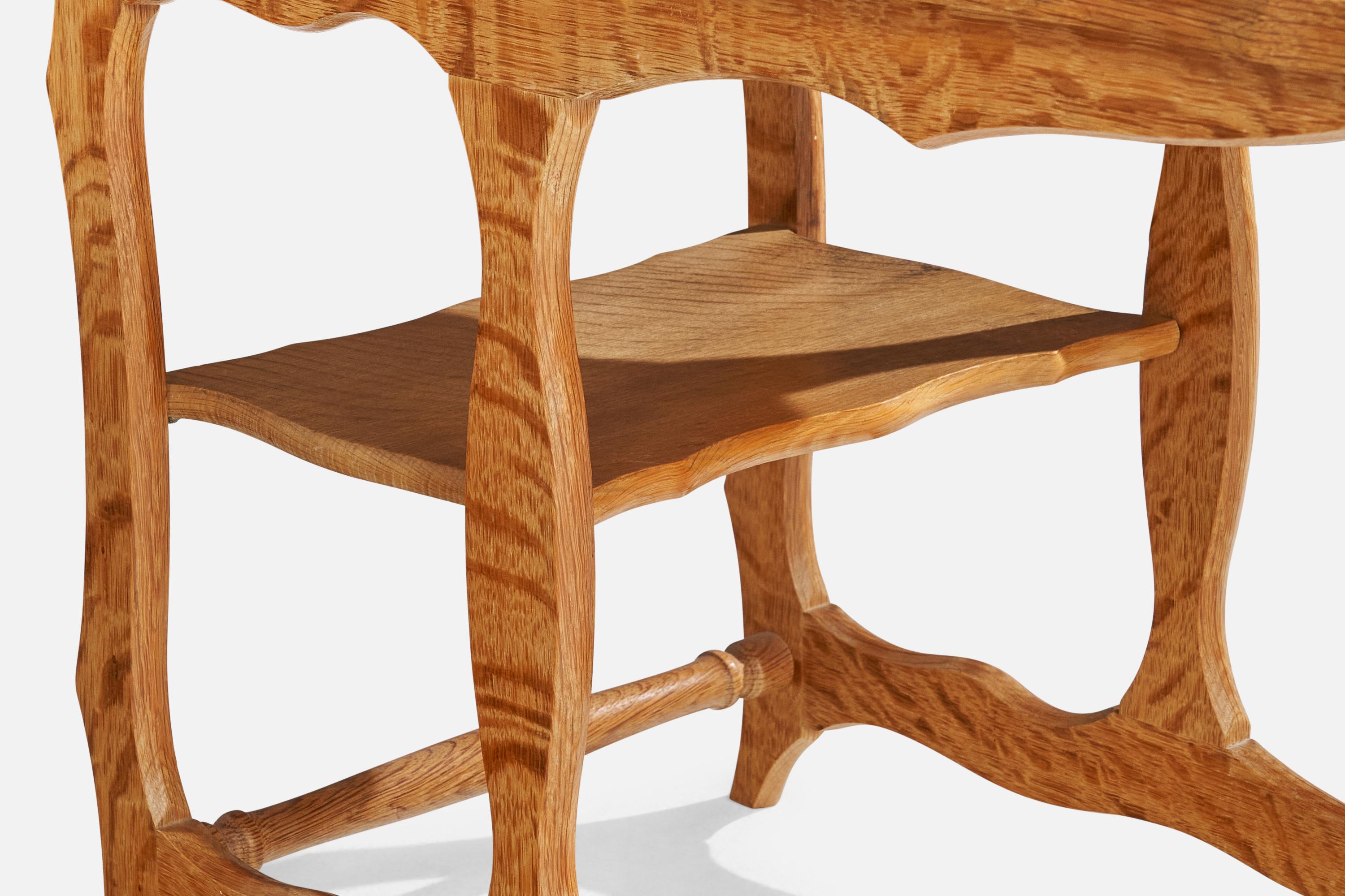 Dänischer Designer, Barwagen, Eiche, Keramik, Dänemark, 1960er Jahre im Angebot 8